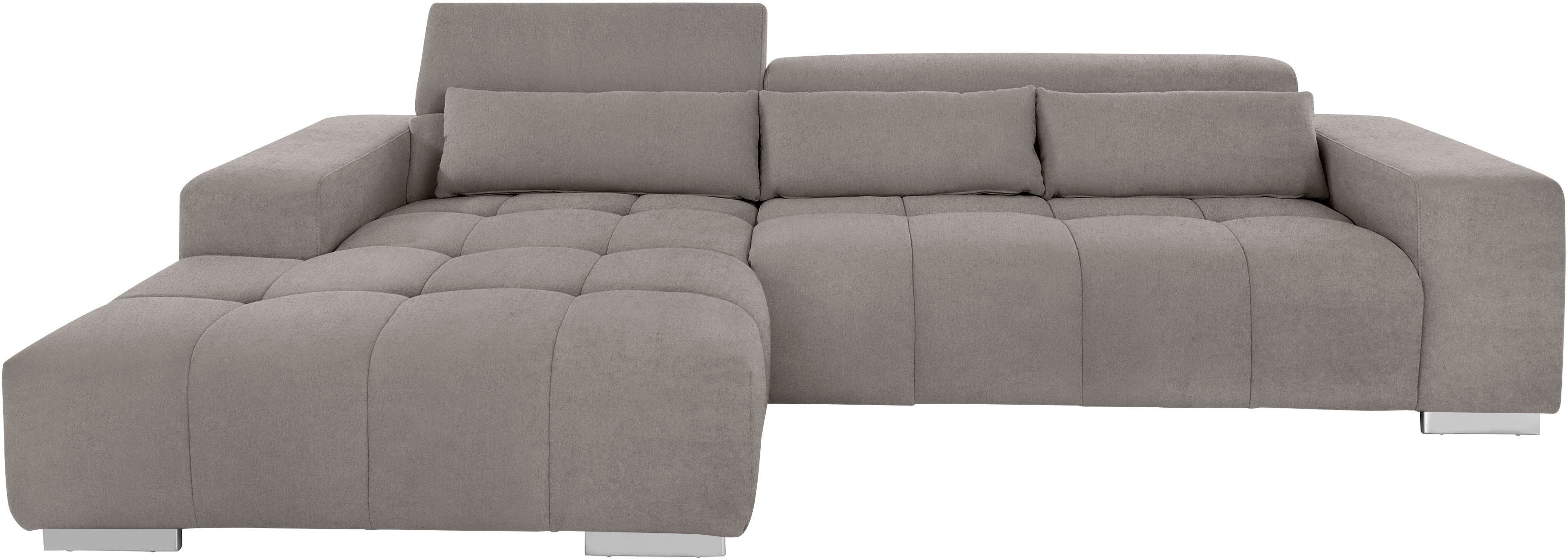 COTTA Ecksofa "Orion L-Form", mit Kopfteilverstellung & 3 Nierenkissen günstig online kaufen