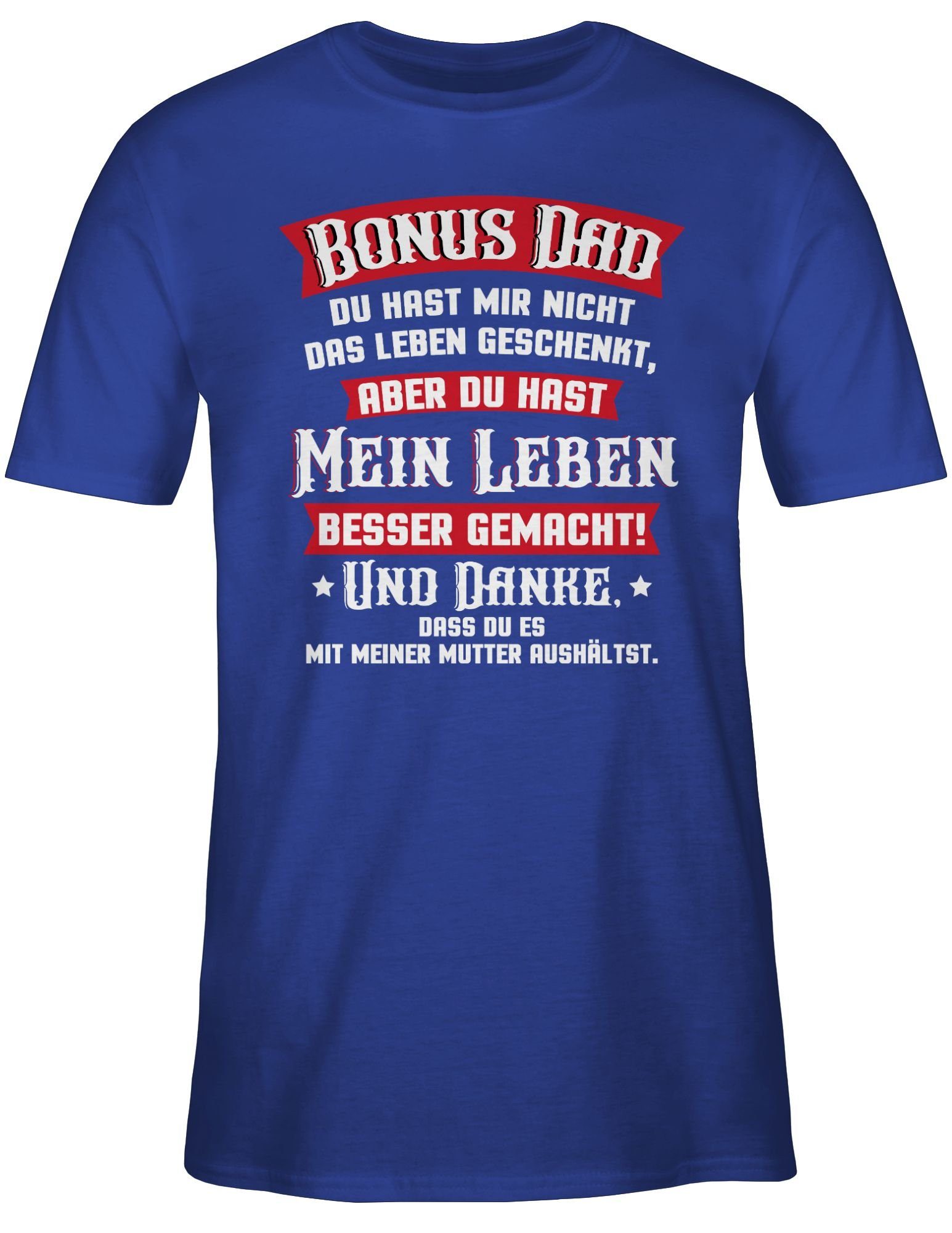 Shirtracer T-Shirt Bonus Dad - rot/weiß günstig online kaufen