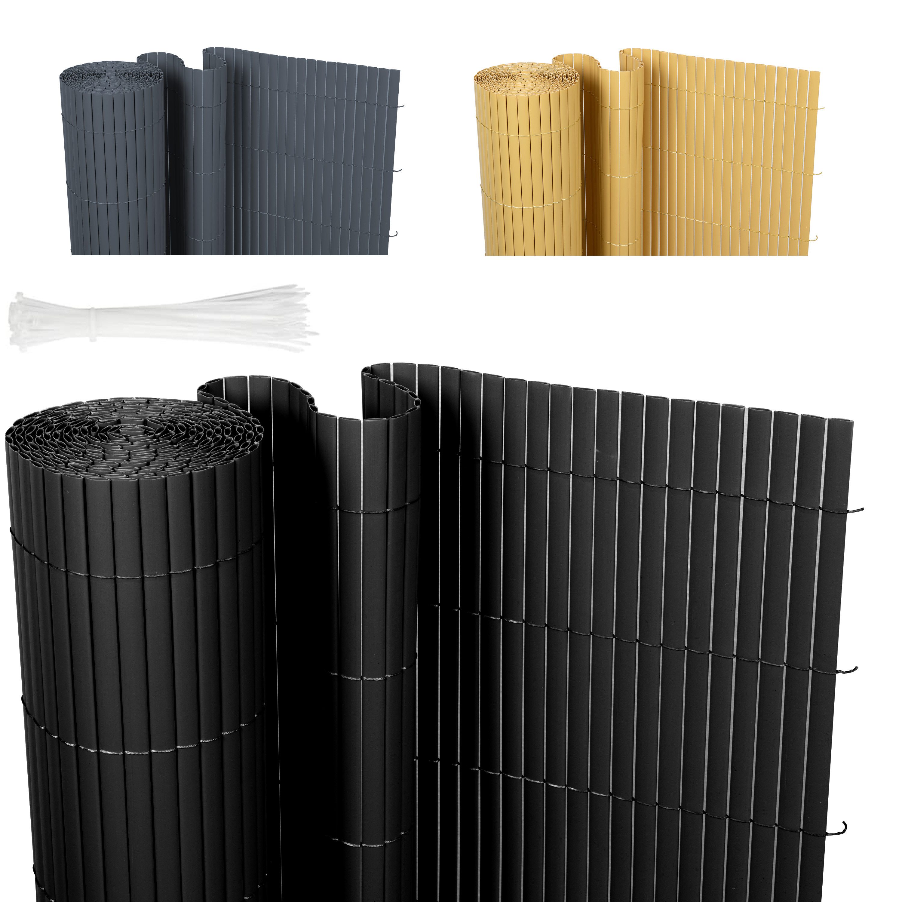 Ribelli Balkonsichtschutz PVC Sichtschutzmatte, Zaunsichtschutz 80/90/100 günstig online kaufen