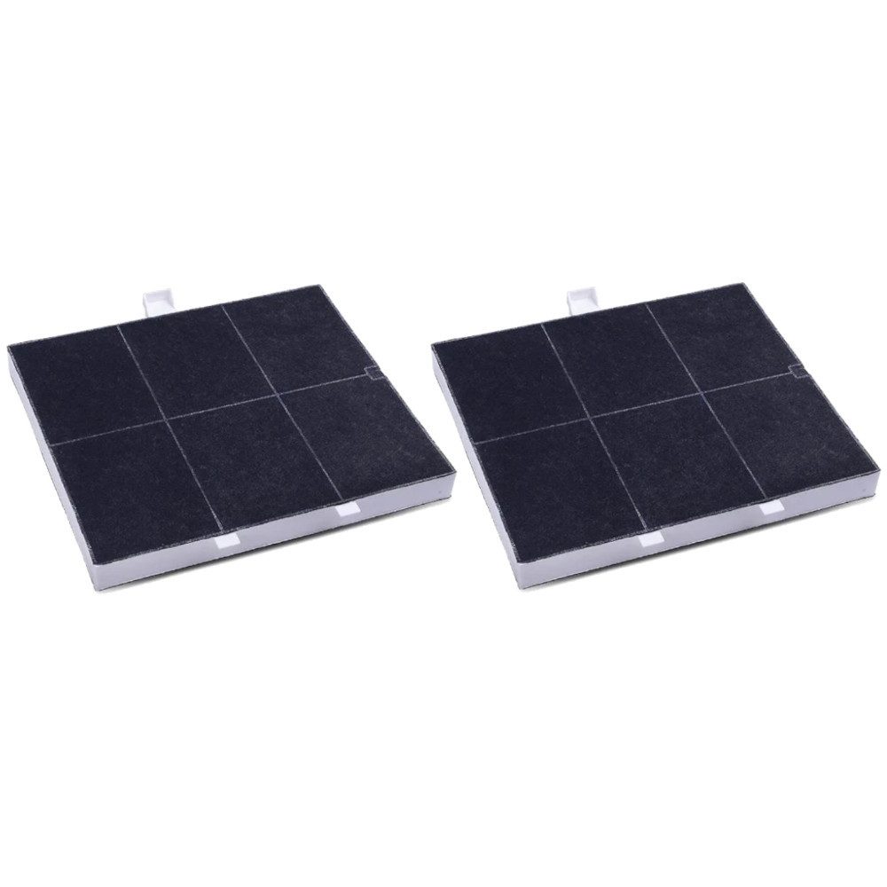 Trade-Shop Aktivkohlefilter 2x passend für Siemens LZ51300, LZ51350, LZ51351, LZ52050, Zubehör für Bosch/Siemens/Neff 361047 00361047 - Ersatzteil für Dunstabzugshauben, Maße: ca. 255 x 225 x 23mm / Montageart: Befestigung mit Clip