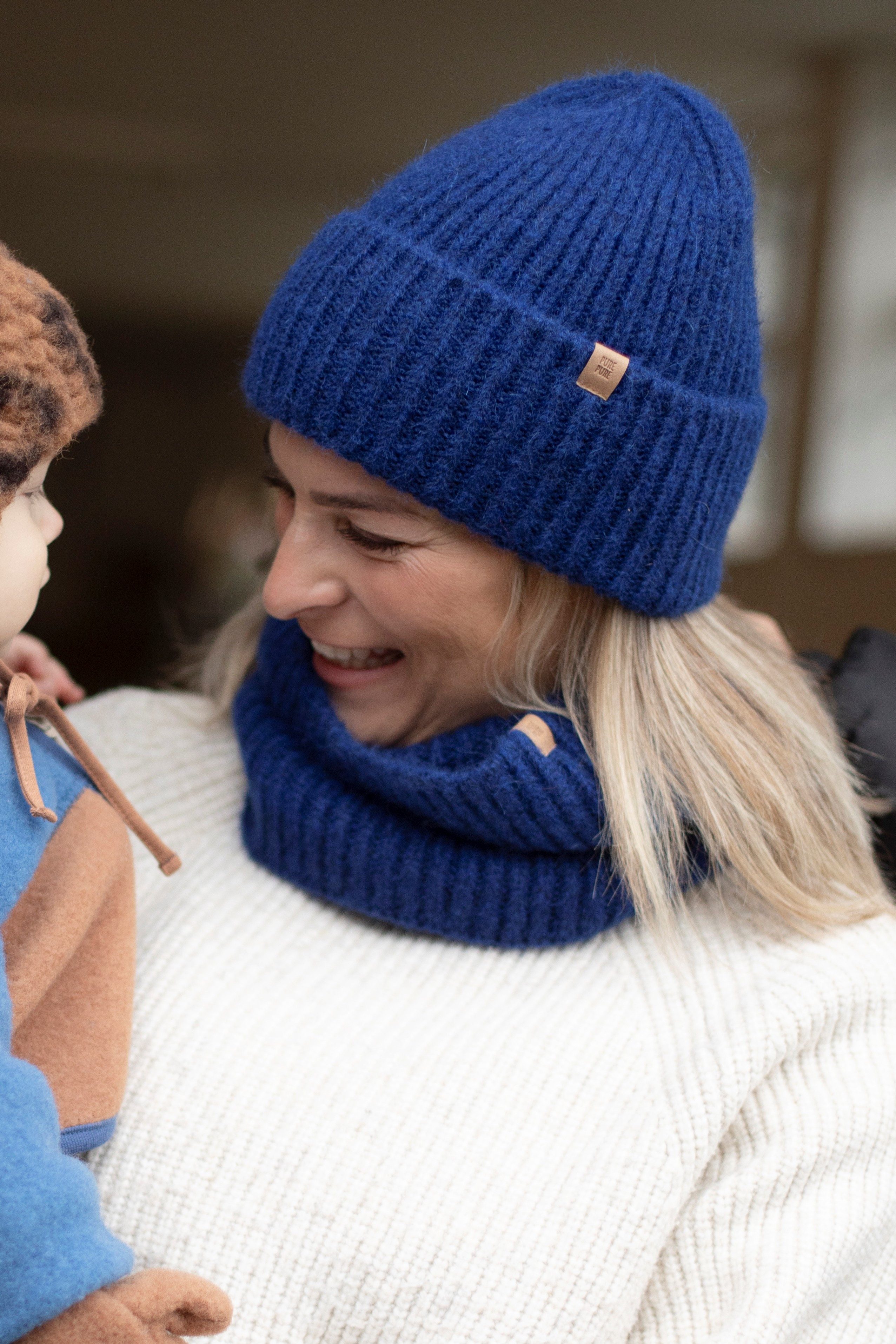 PURE PURE by Bauer Strickmütze Ripp-Mütze mit "Baby-Alpaka"