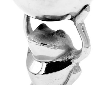 Brillibrum Dekofigur Frosch Metall Froschkönig Messing Schale Froschfigur Schlüsselschale
