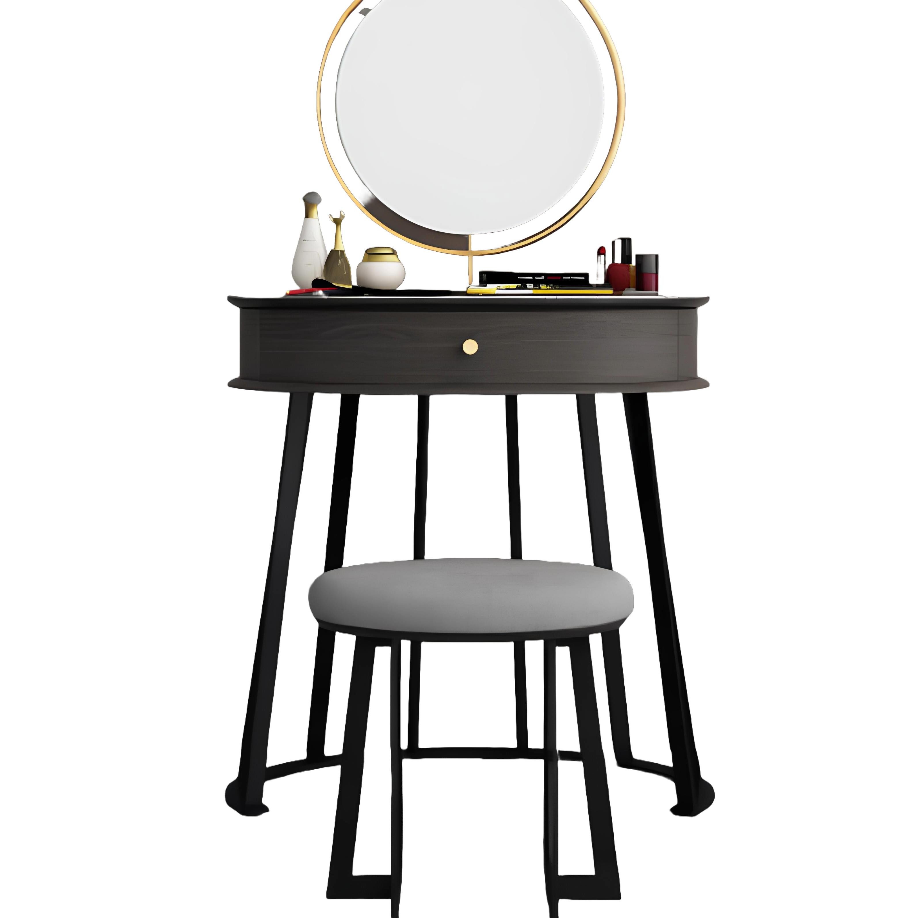 Schminktisch Luxuriöses Schlafzimmer-Set mit Schminktisch, Spiegel, Stuhl, Konsole