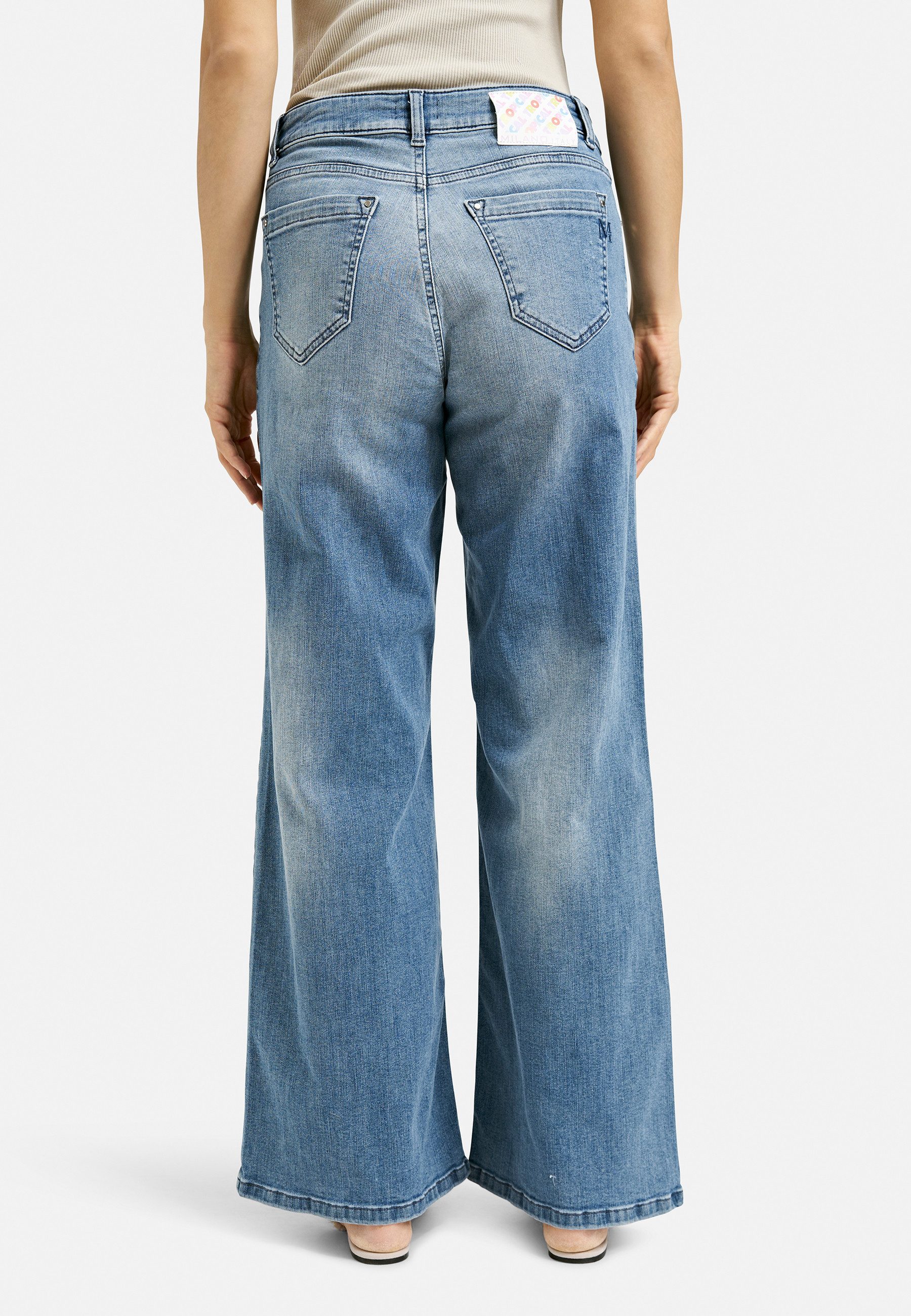 Milano Italy Weite Jeans mit Destroy-Effekten