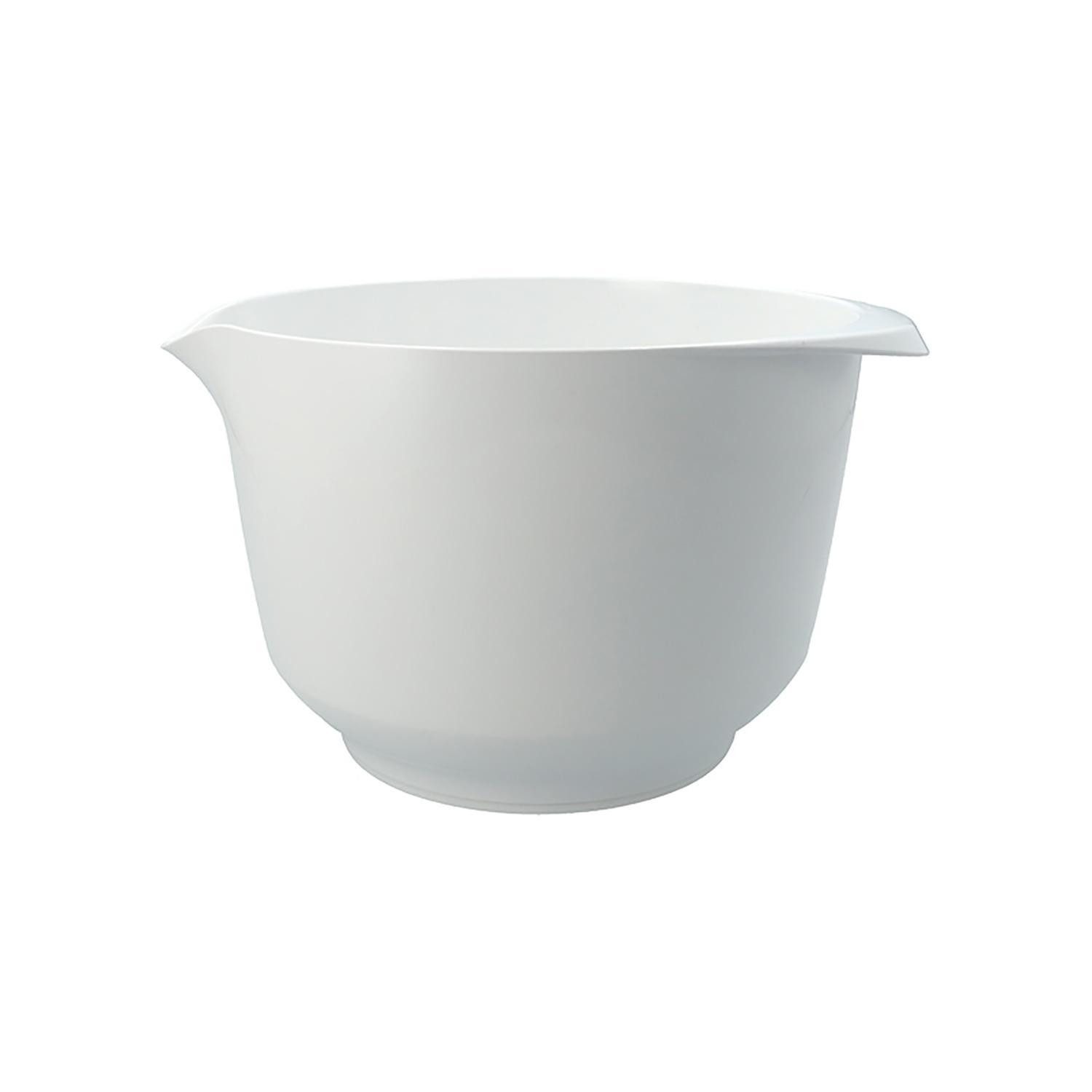 Birkmann Rührschüssel COLOUR KITCHEN, Weiß, B 24 cm, 3 Liter, Kunststoff, (1-tlg), PET-Kunststoff, mit Anti-Rutsch-Ring am Boden