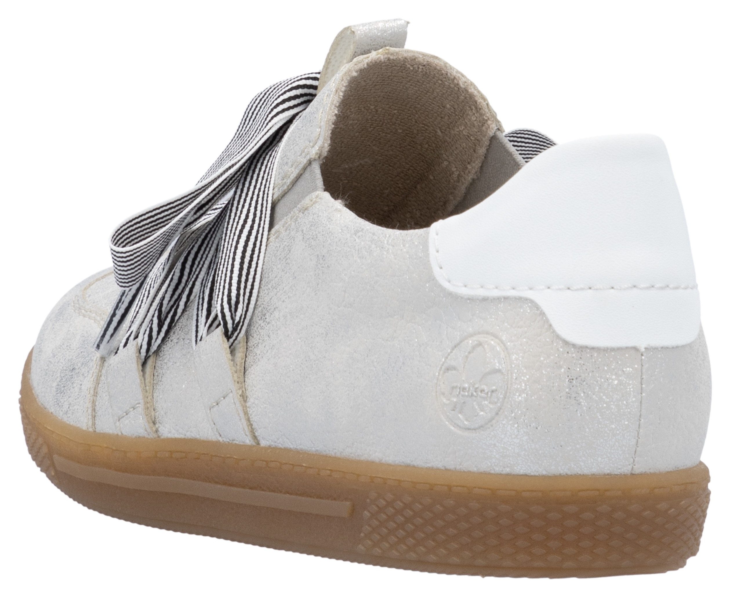 Rieker Slip-On Sneaker, Slipper, Halbschuh, Freizeitsneaker mit modischem Schnürelement