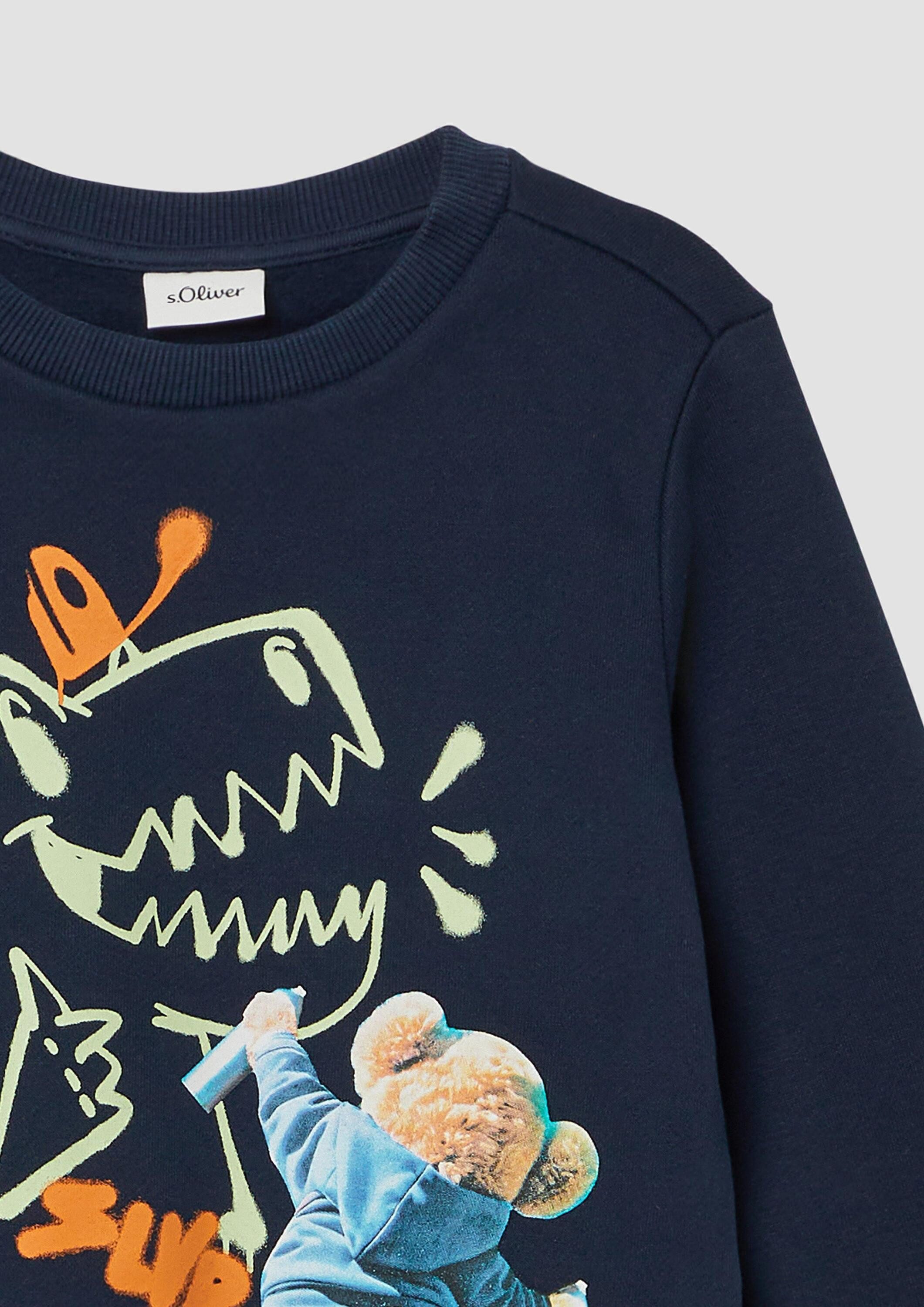 s.Oliver Sweatshirt Sweatshirt Kuscheliges Sweatshirt mit Fotoprint