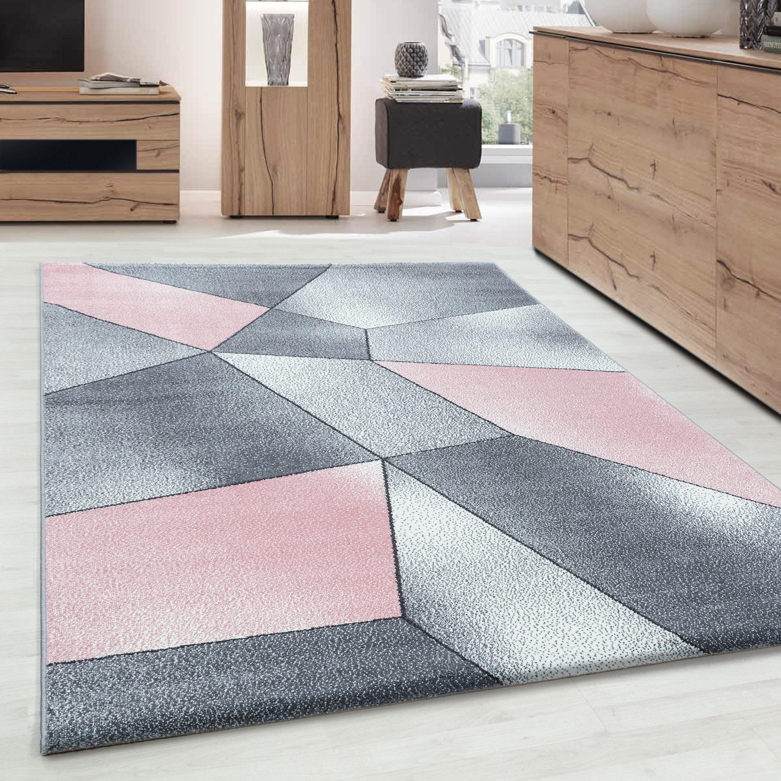 Carpettex Frisé-Teppich Geometrisch Design, Läufer, Höhe: 10 mm, Modern Kur günstig online kaufen
