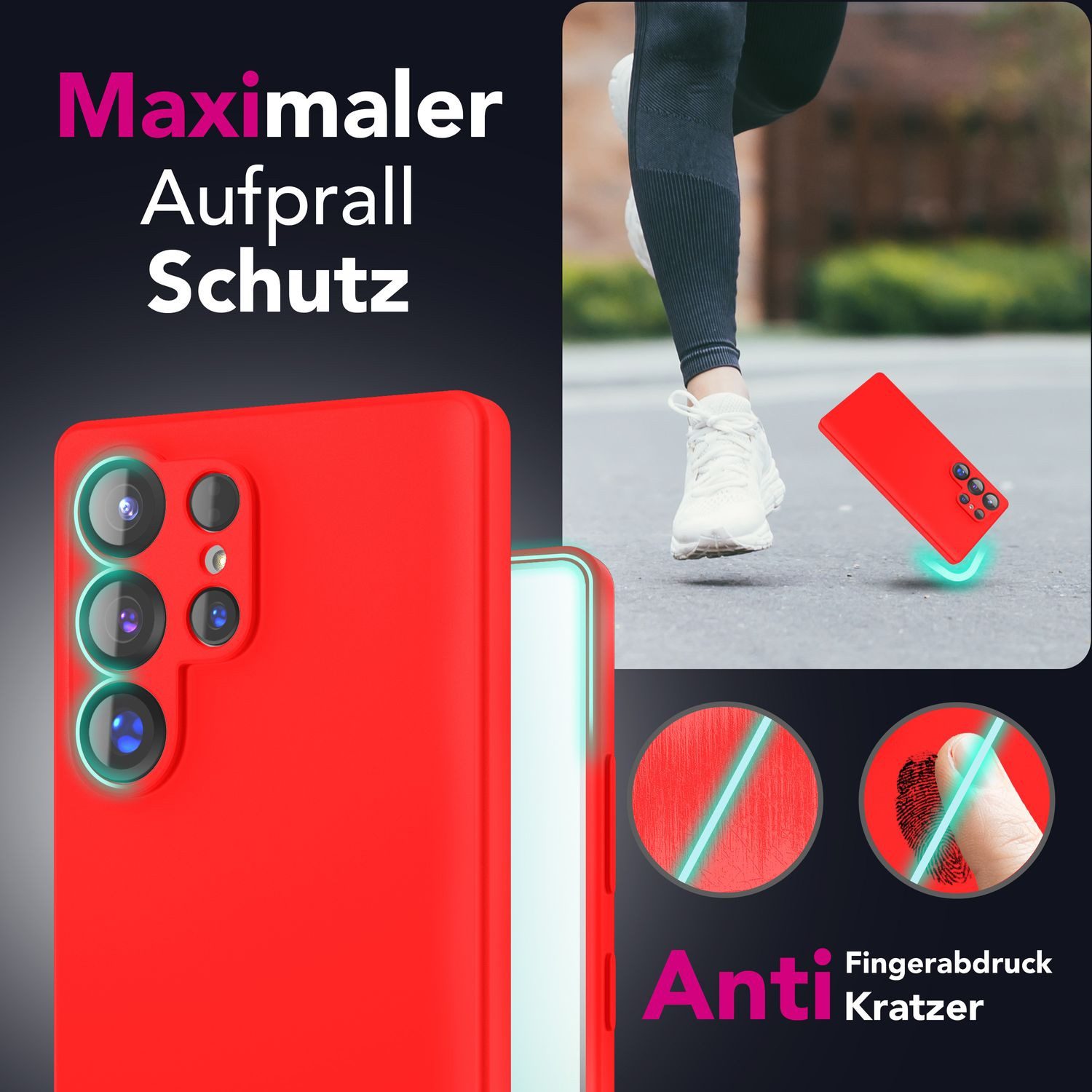 Nalia Smartphone-Hülle Samsung Galaxy S25 Ultra, Phoenix / Flüssigsilikonhülle / Pflegeleicht / Samtig Weiche Haptik
