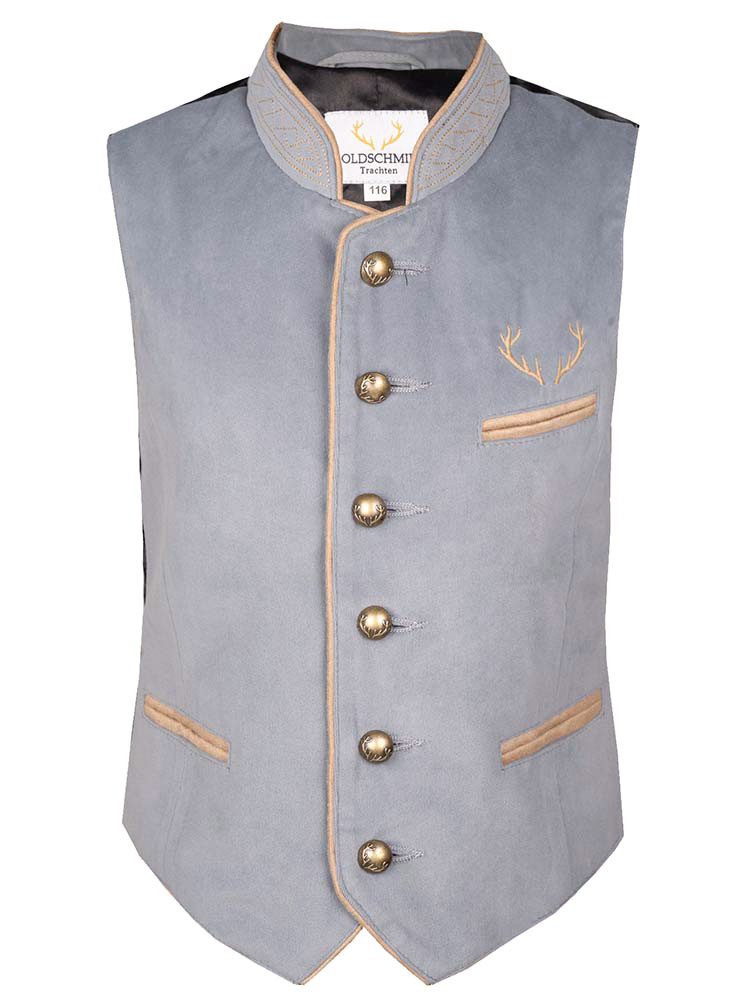 Goldschmidt Trachten Trachtenweste Trachtenweste Tim Kinder grau