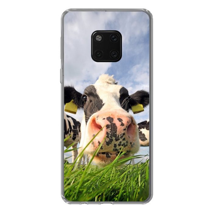 MuchoWow Handyhülle Kuh - Bauernhof - Gras - Tiere Handyhülle Huawei Mate 20 Pro Handy Case Silikon Bumper Case