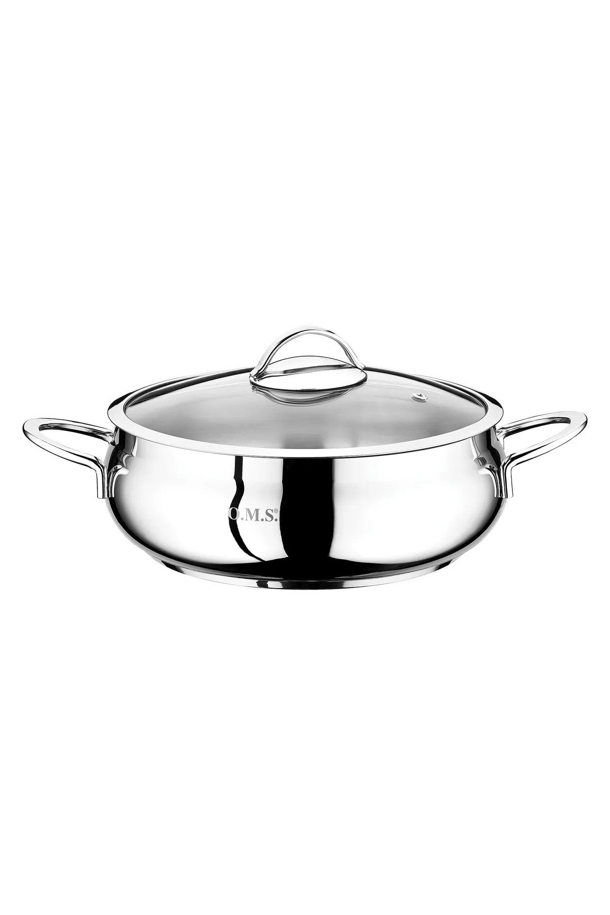 Özberk Kochtopf OMS-24x8-Küre, Edelstahl (Packung, 2-tlg., 2 teilig), Edelstahl-Topf für Induktionsherde