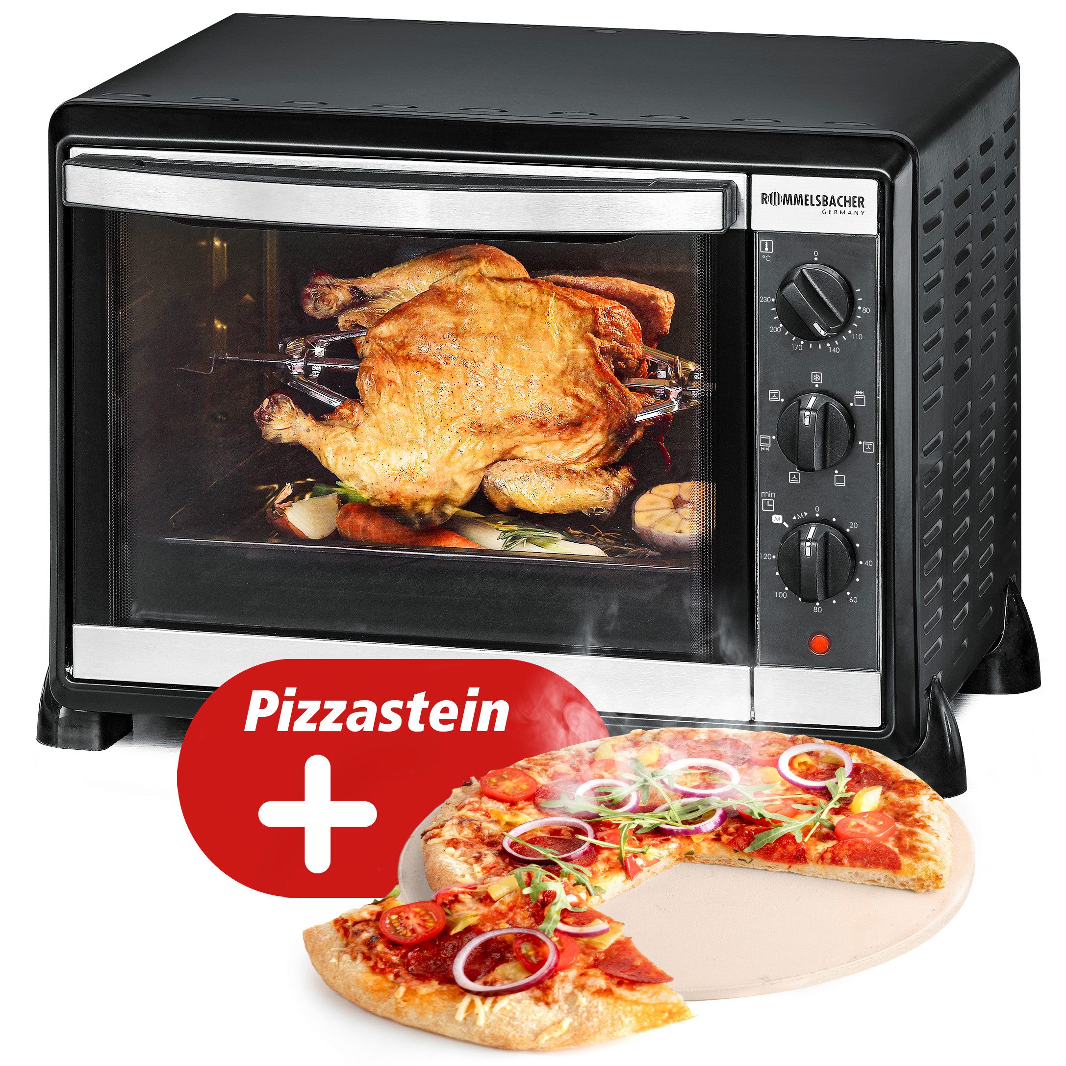 Rommelsbacher Minibackofen BG 1575, inkl. Pizzastein