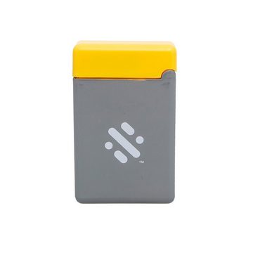Thumbs Up Swipe Flip - ausziehbares 3-in-1 Ladekabel in grau-gelb Smartphone-Kabel
