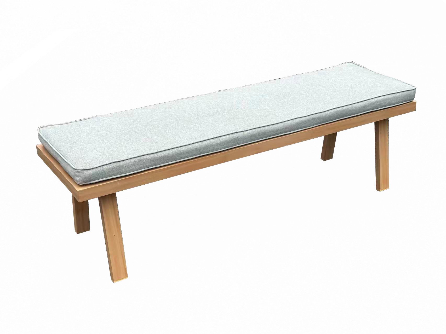 Greemotion Hockerbank [Monaco] Gartenbank Aluminium 140x40x35 cm, inkl. Kissen