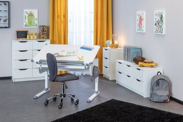 Inter Link Schreibtisch STUDARE, ergonomischer Kindertisch, Tischplatte neigbar, mit Sicherheitsgaslift