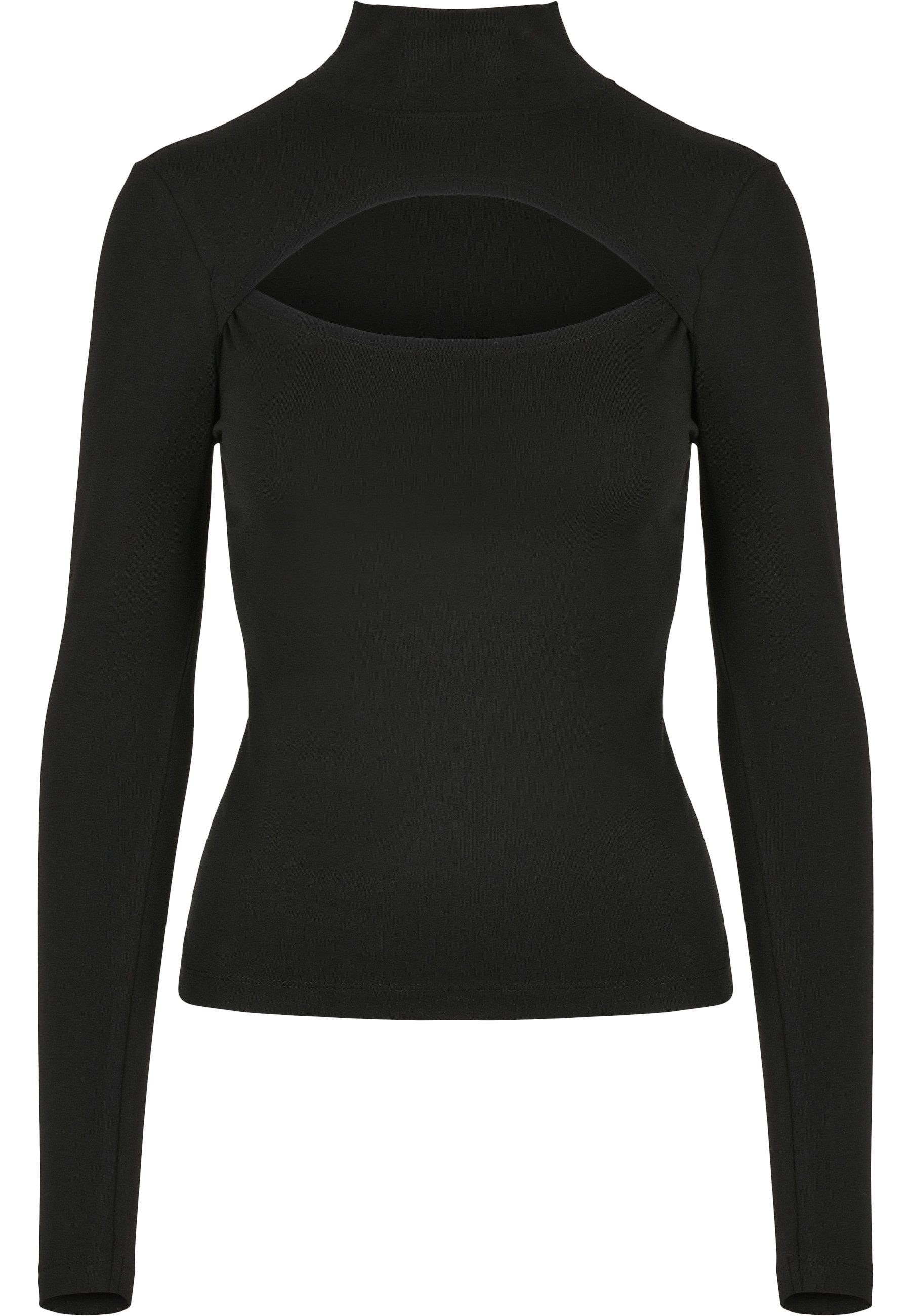 URBAN CLASSICS Langarmshirt Urban Classics Damen Ladies Cut-Out Turtleneck günstig online kaufen