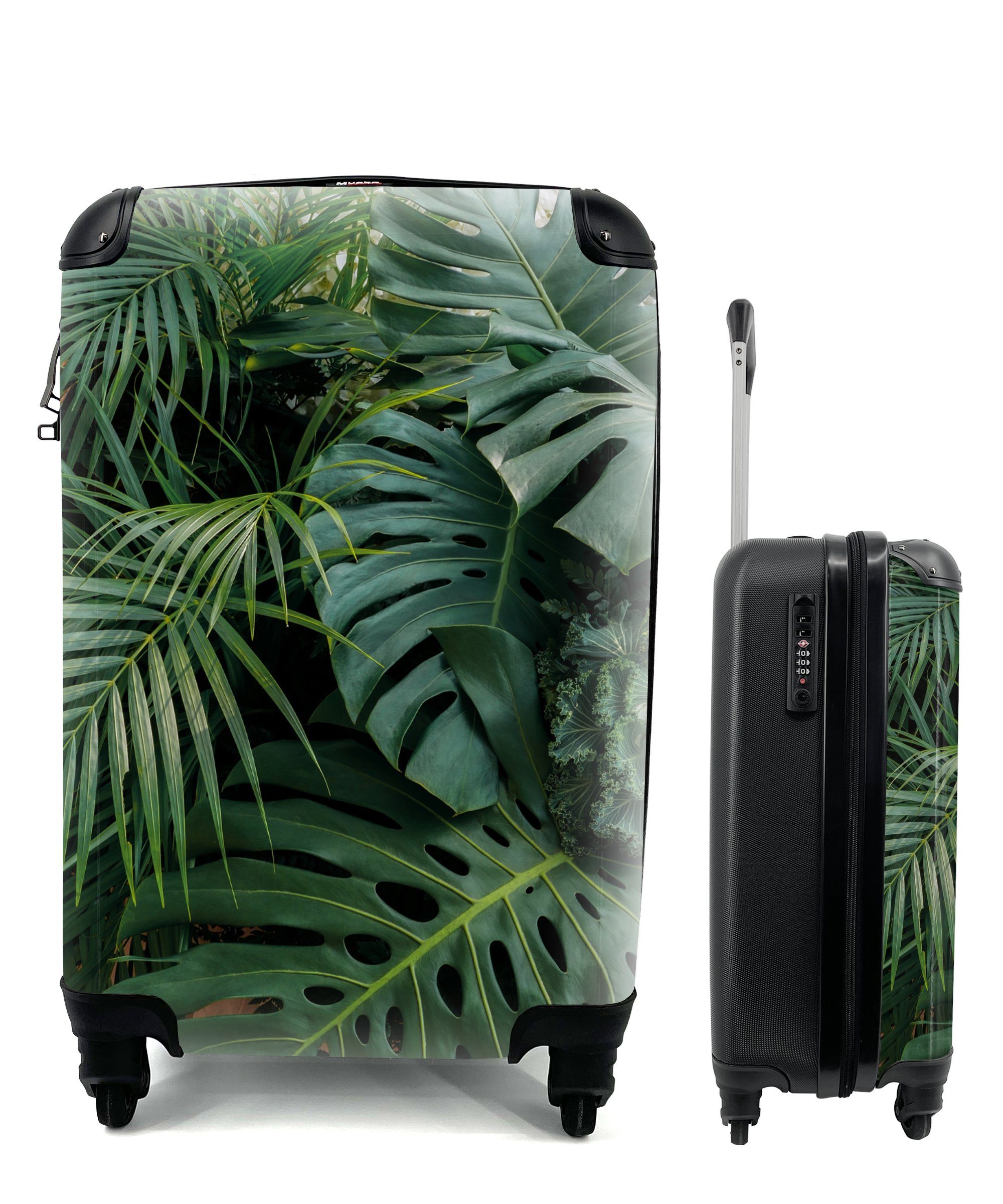- Handgepäckkoffer Tropisch, Pflanzen Dschungel für mit Reisekoffer rollen, Reisetasche Ferien, Blätter MuchoWow 4 - - Handgepäck Rollen, Trolley,