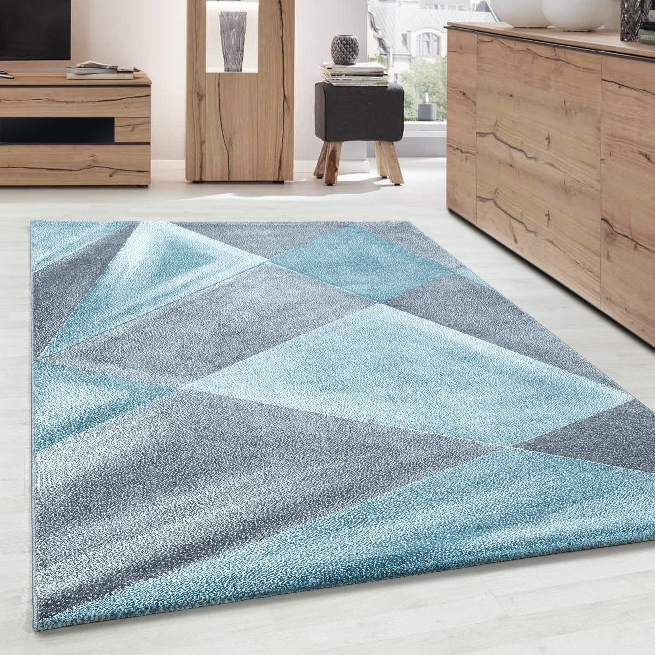 Carpettex Frisé-Teppich Geometrisch Design, Läufer, Höhe: 10 mm, Modern Kur günstig online kaufen