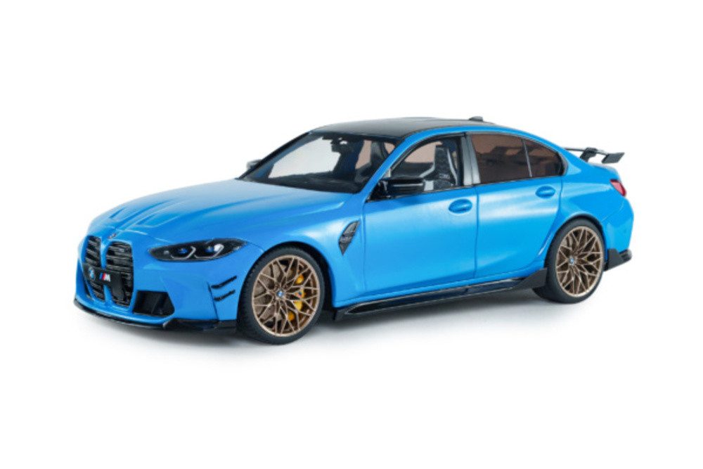 Solido Modellauto BMW M3 G80 Performance Parts 2024 blau, Maßstab 1:18