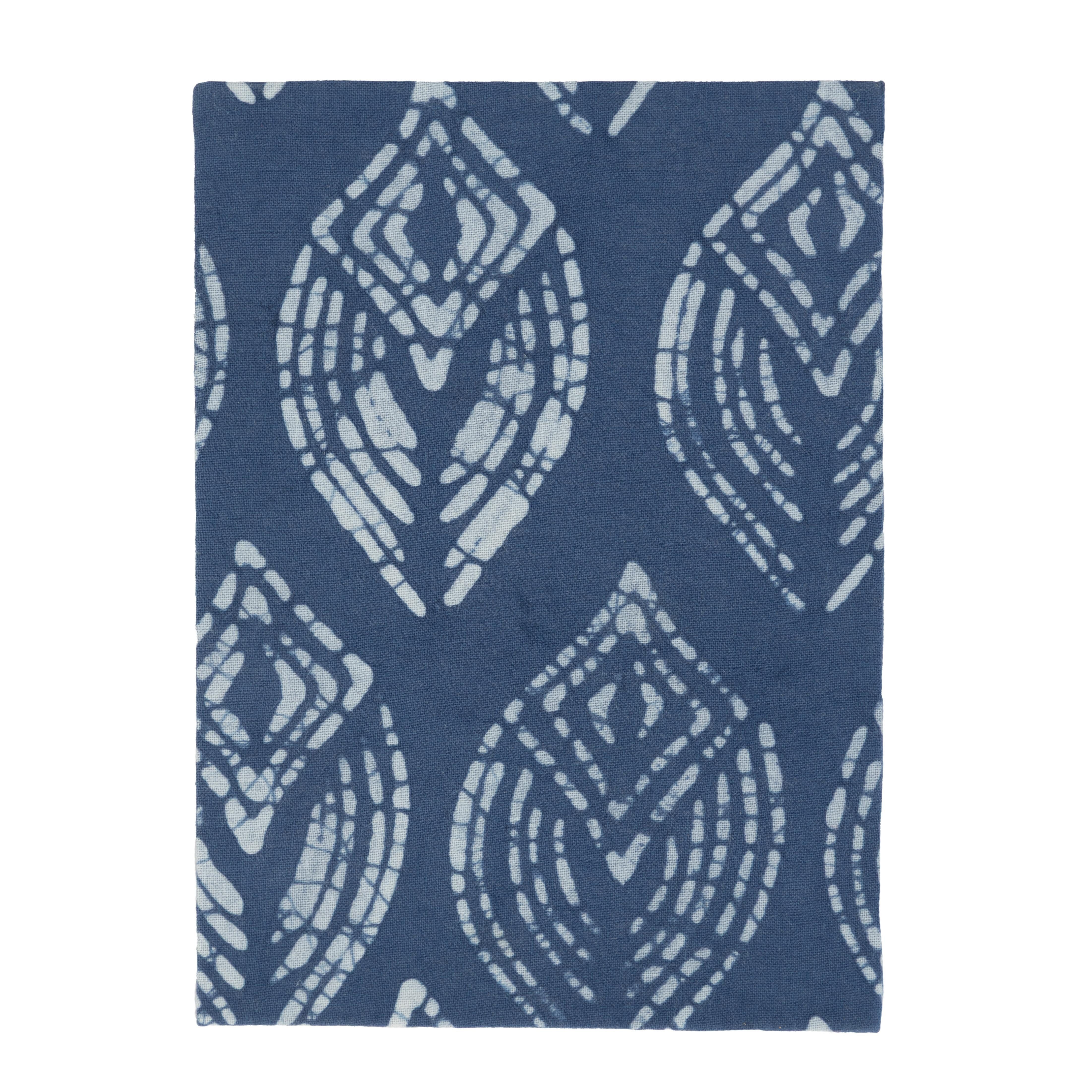 El Puente Notizbuch Notizbuch mit Stoffumschlag in Blau, Handmade, Handmade