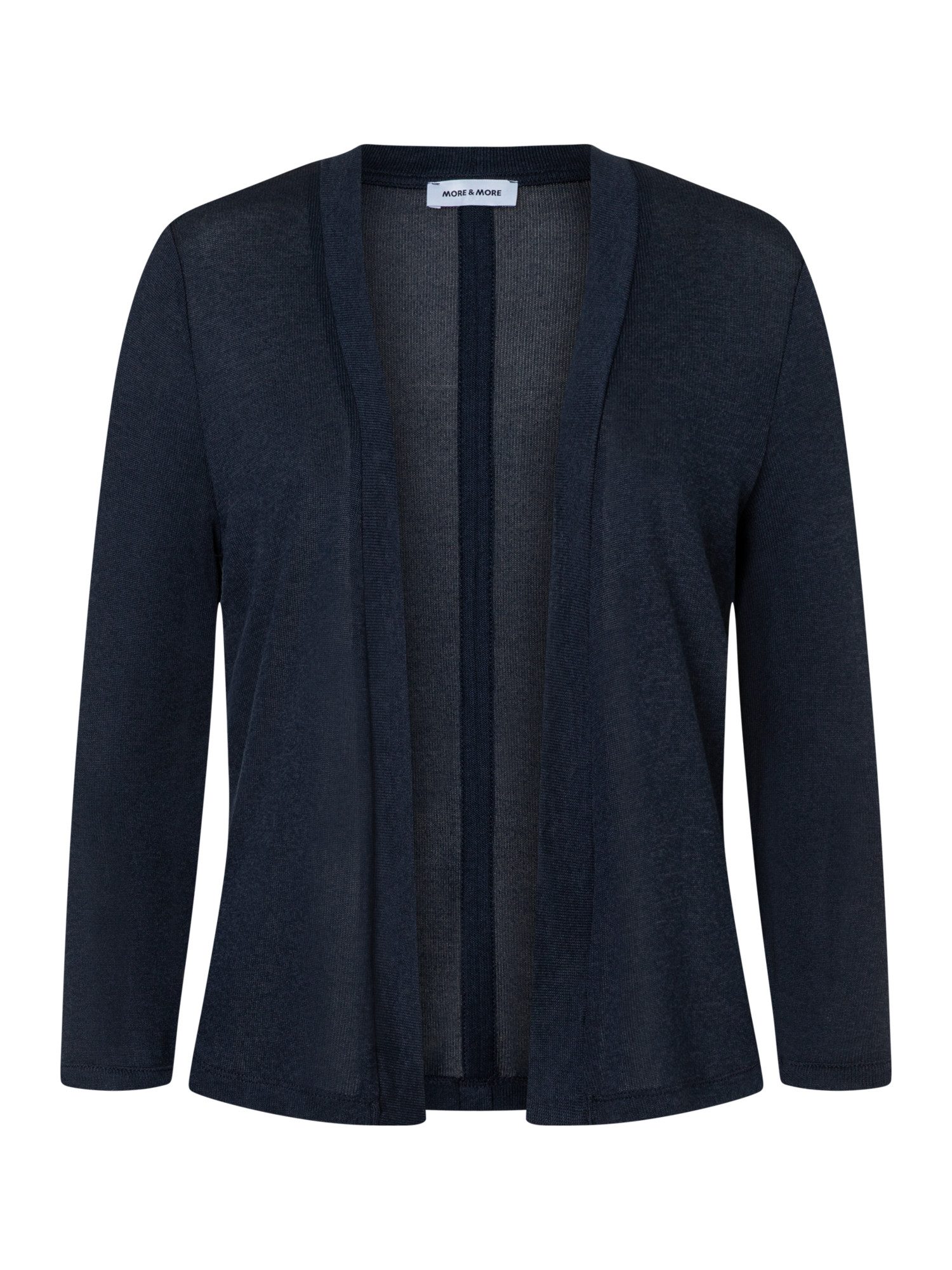 MORE&MORE Funktions-Kapuzensweatjacke leichte, softe 3/4 Arm Shirtjacke
