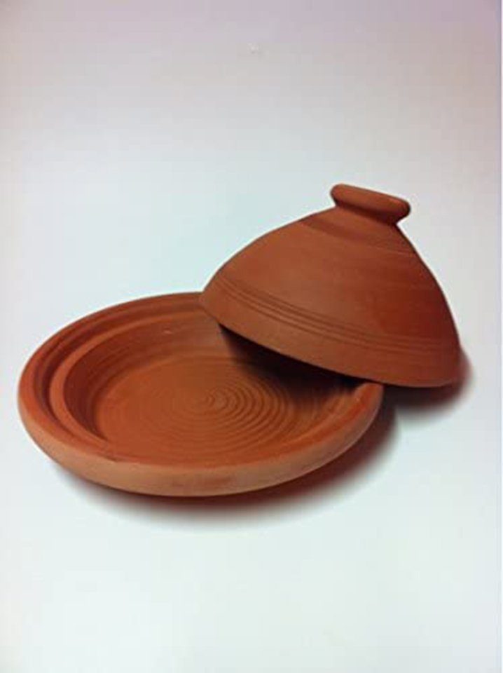 Marrakesch Orient & Mediterran Interior Dampfgartopf Tajine Tuareg in oosterse stijl, van leem gemaakt, terracotta 25 cm, Lehm (1-tlg), Handarbeit – Bild 5 von 5