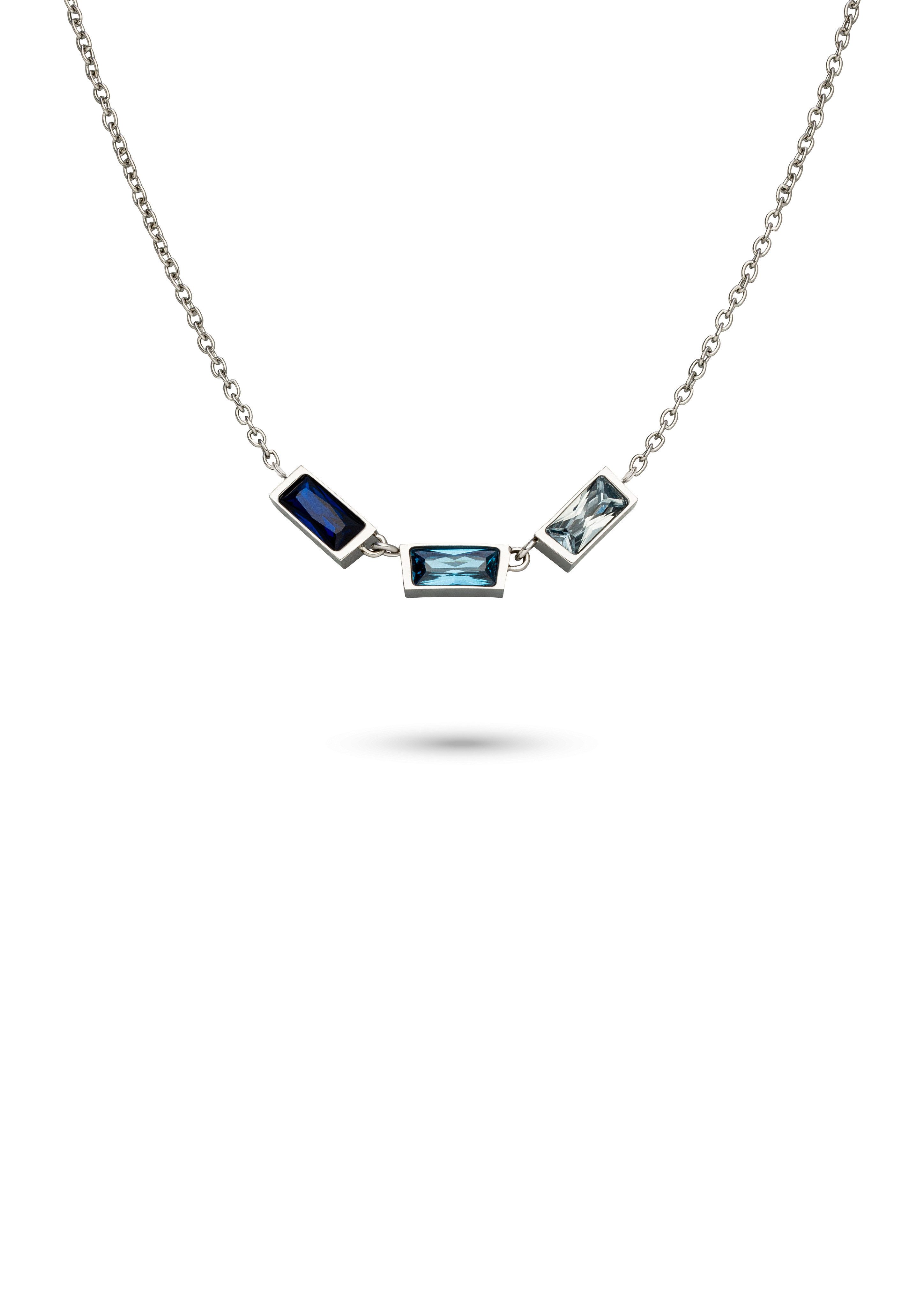 s.Oliver Kette mit Anhänger Schmuck Geschenk Edelstahl Halskette The Color Harmony, mit Zirkonia (synth)