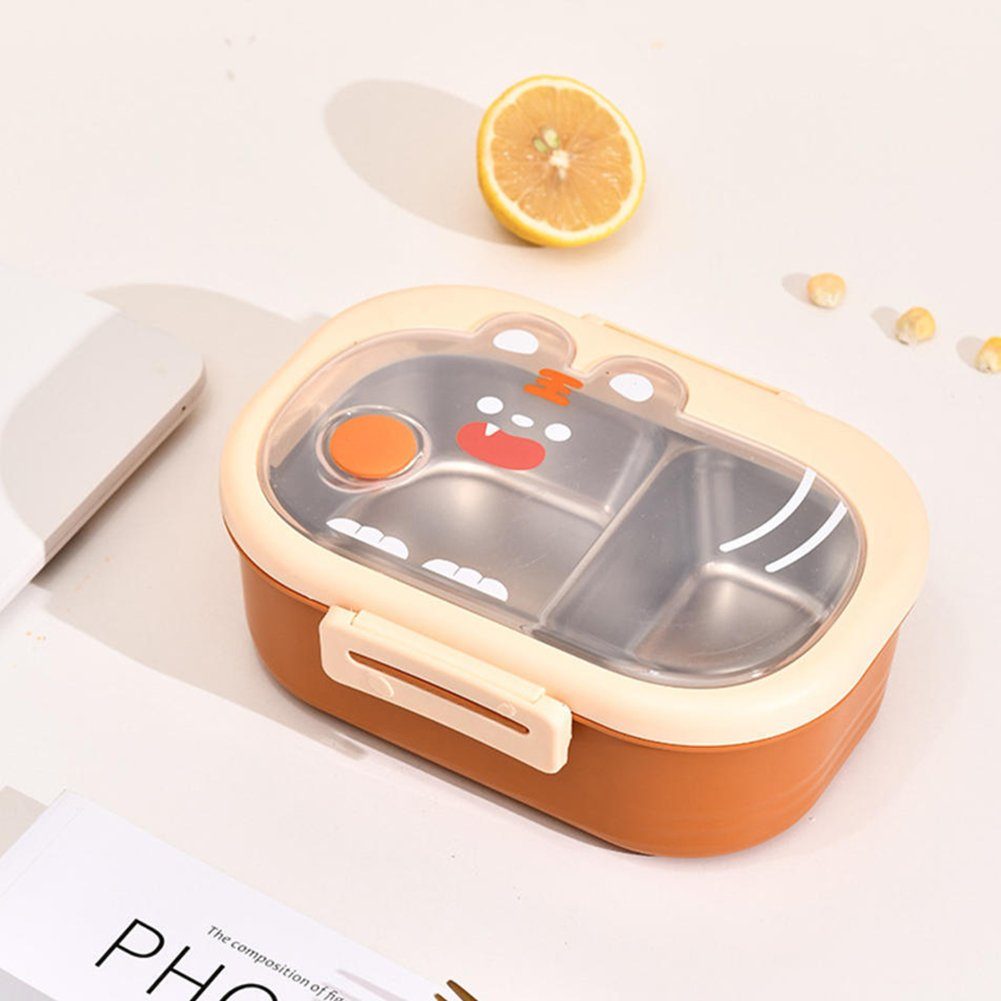 Blusmart Lunchbox Bento-Box Mit Mehreren Auslaufsicherer orange Schlitzen