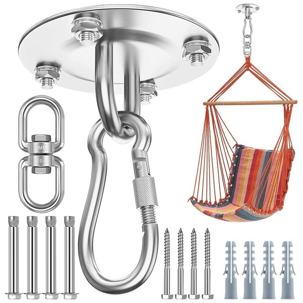 NUODWELL Deckenhaken Edelstahl Deckenhaken, 500kg Tragekraft, Schwerlasthak günstig online kaufen