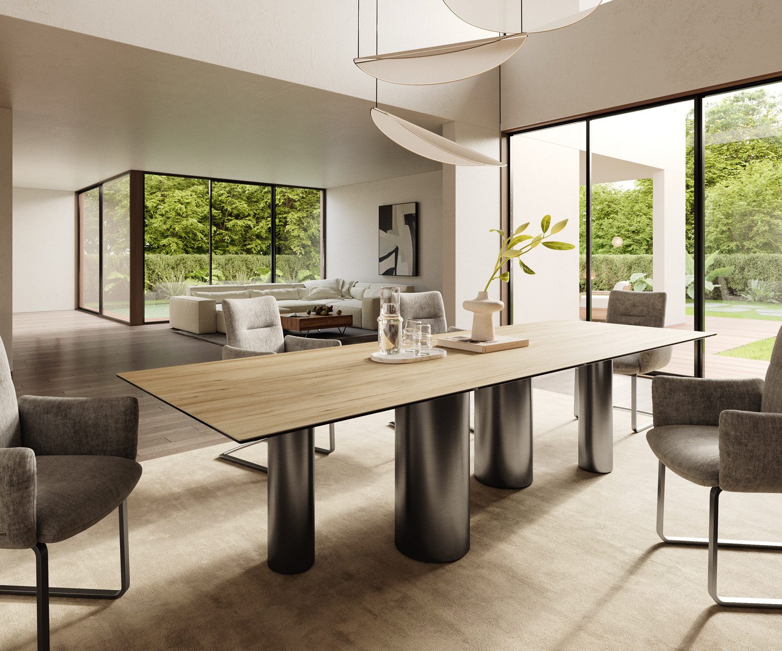 DELIFE Esstisch Edge, Keramik Laminam® Sabbia günstig online kaufen