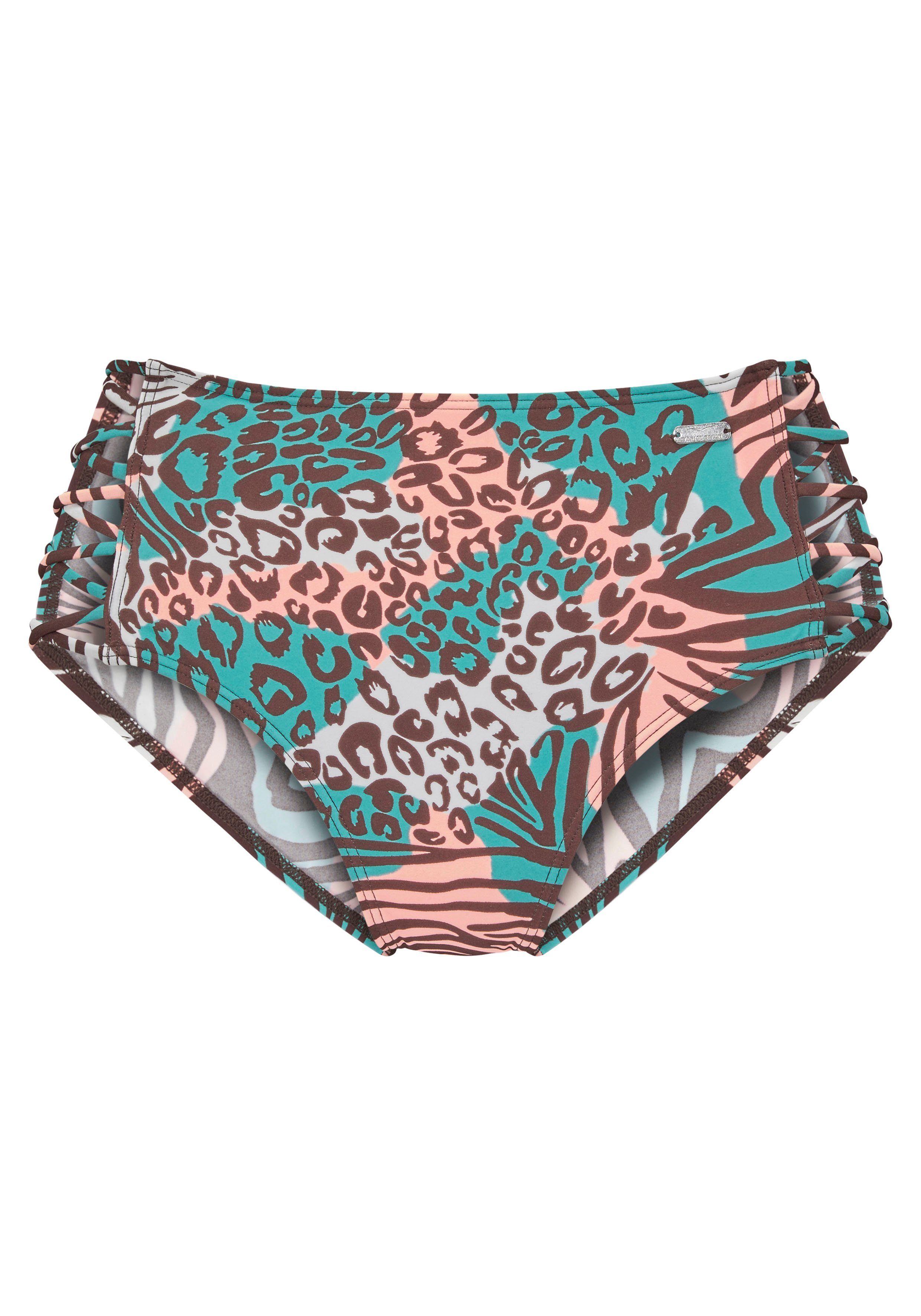 Venice Beach Highwaist-Bikini-Hose Maia mit trendigem Druck günstig online kaufen