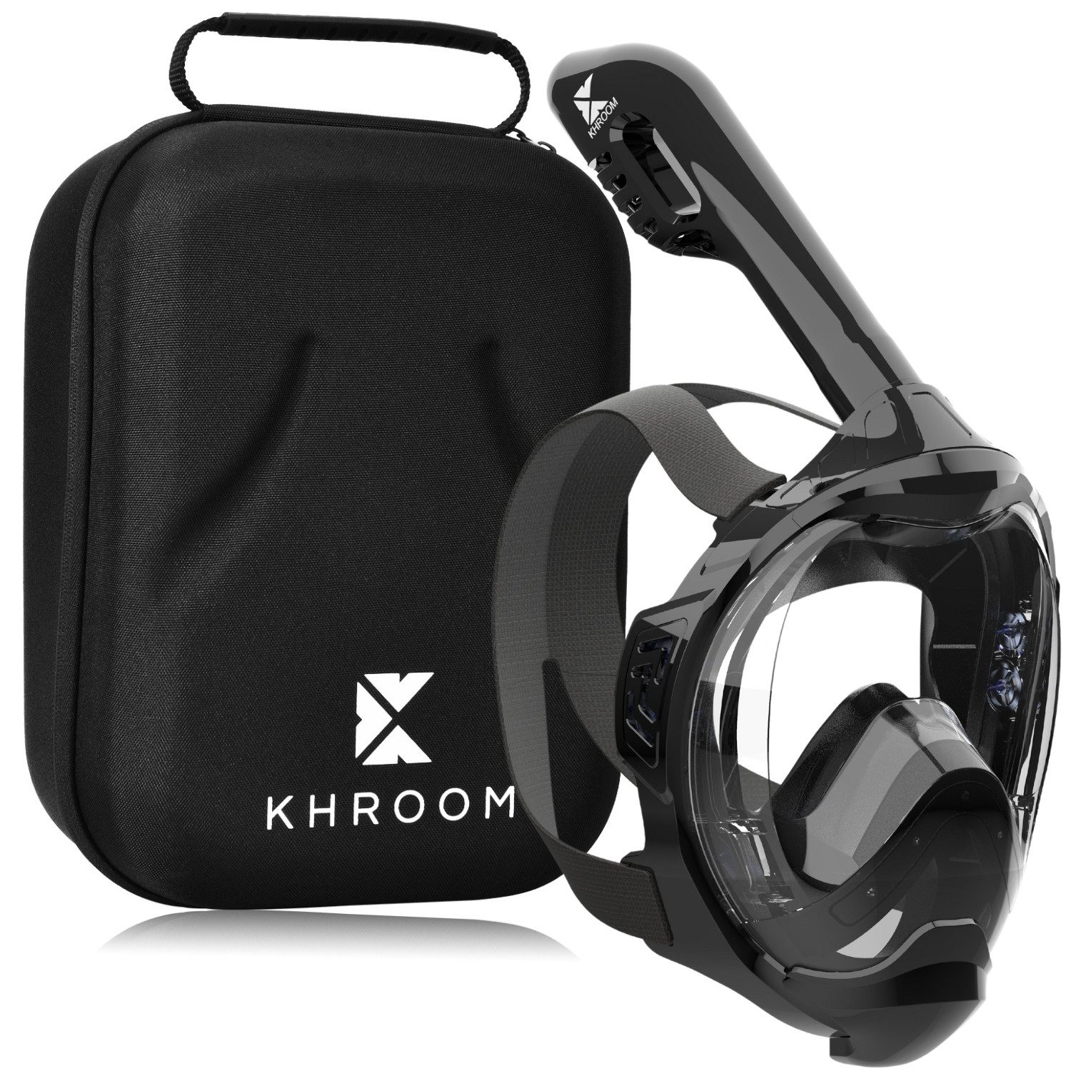 Khroom Schnorchel Schnorchelmaske Kinder / Erwachsene Tauchermaske Vollgesichtsmaske (Seaview Y, Full Face Maske zum Schnorcheln), CO2 geprüfte Vollmaske, sehr angenehm zu tragen