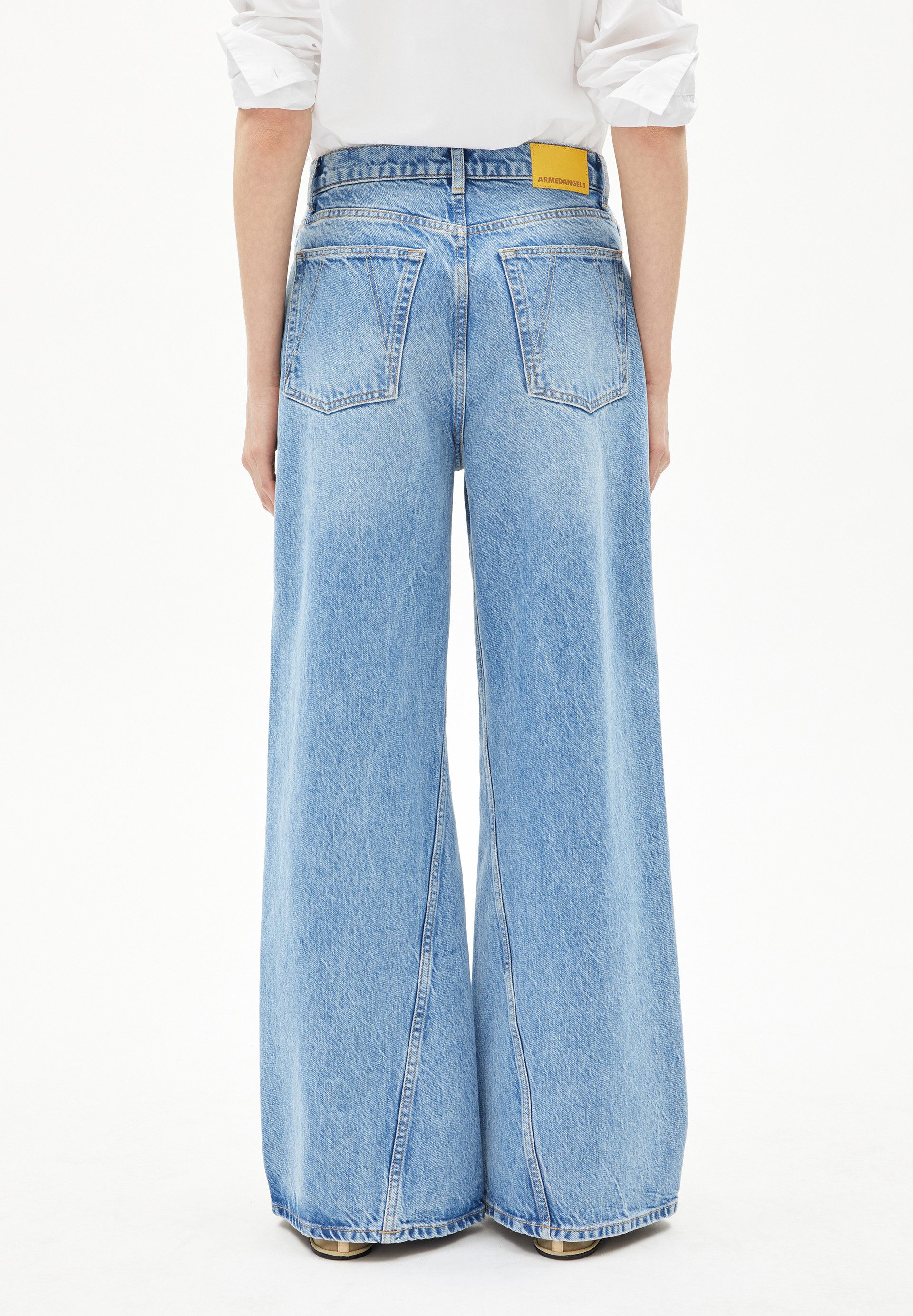 Armedangels Weite Jeans ATHENAAS Wide Jeans SaXcell® Lyocell Mix (Non-Stretch, Loose Fit) High waist