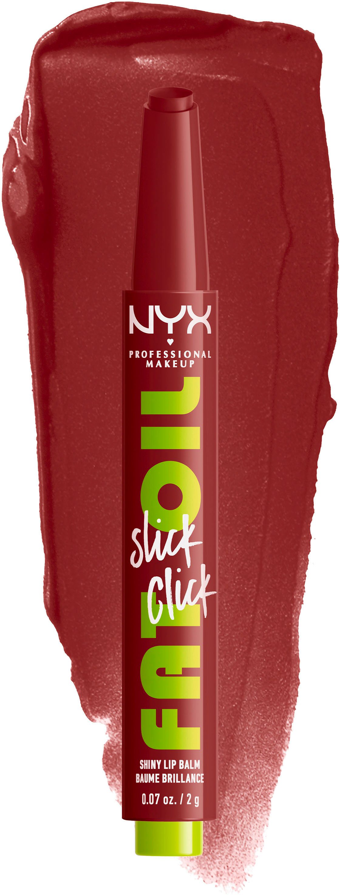 NYX PROFESSIONAL MAKEUP Lippenstift FAT OIL SLICK CLICK, leichter, aufbaubarer, pigmentierter Lip Balm