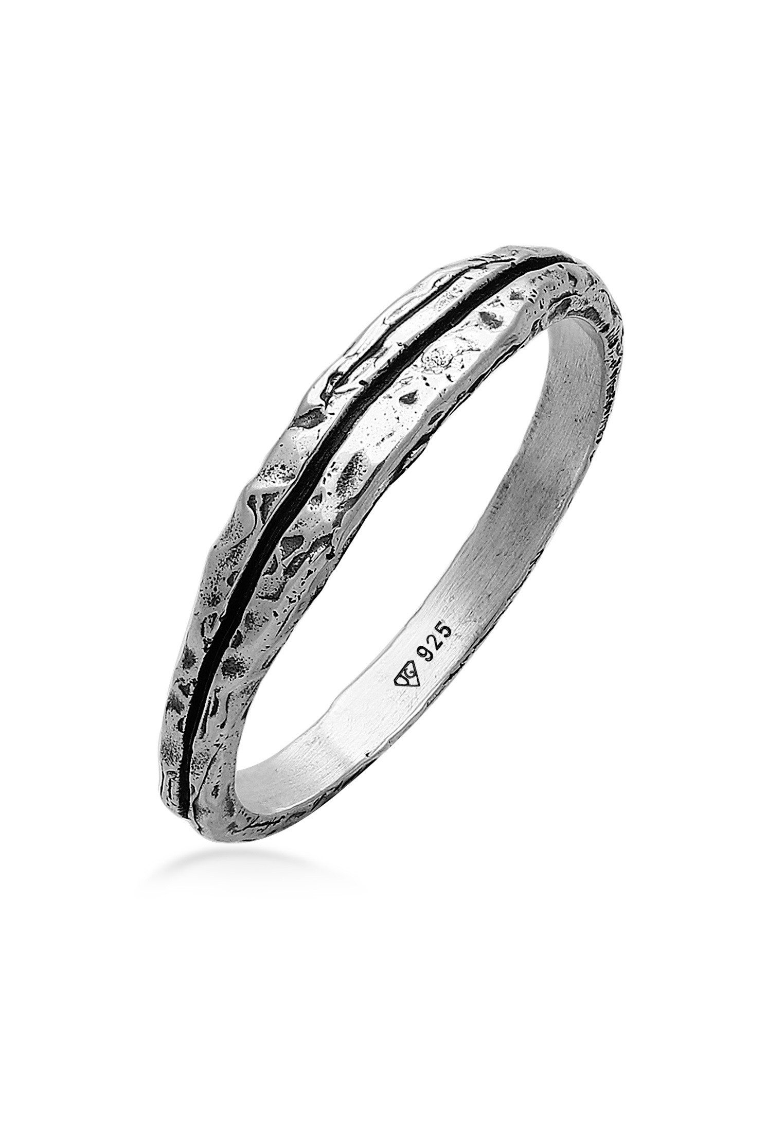 Silberring Bandring - Slider Dark Finish 925 Silber