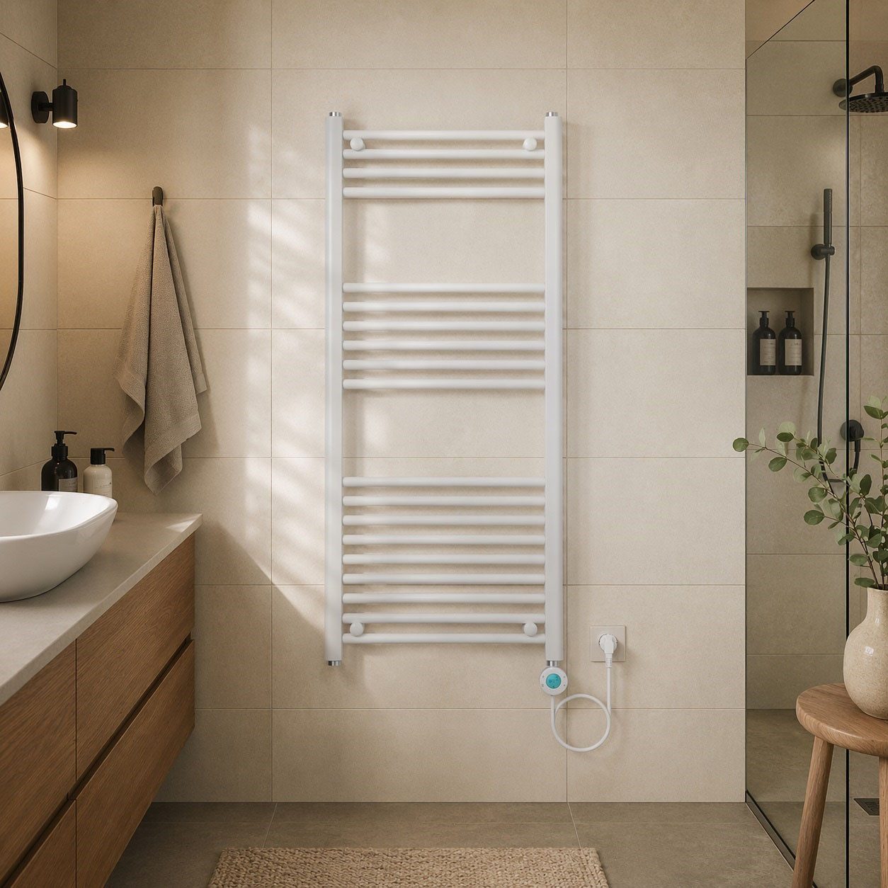 Sanotechnik Badheizkörper E-Bozen 50x112cm, elektrisch, 500W – Bild 2 von 3