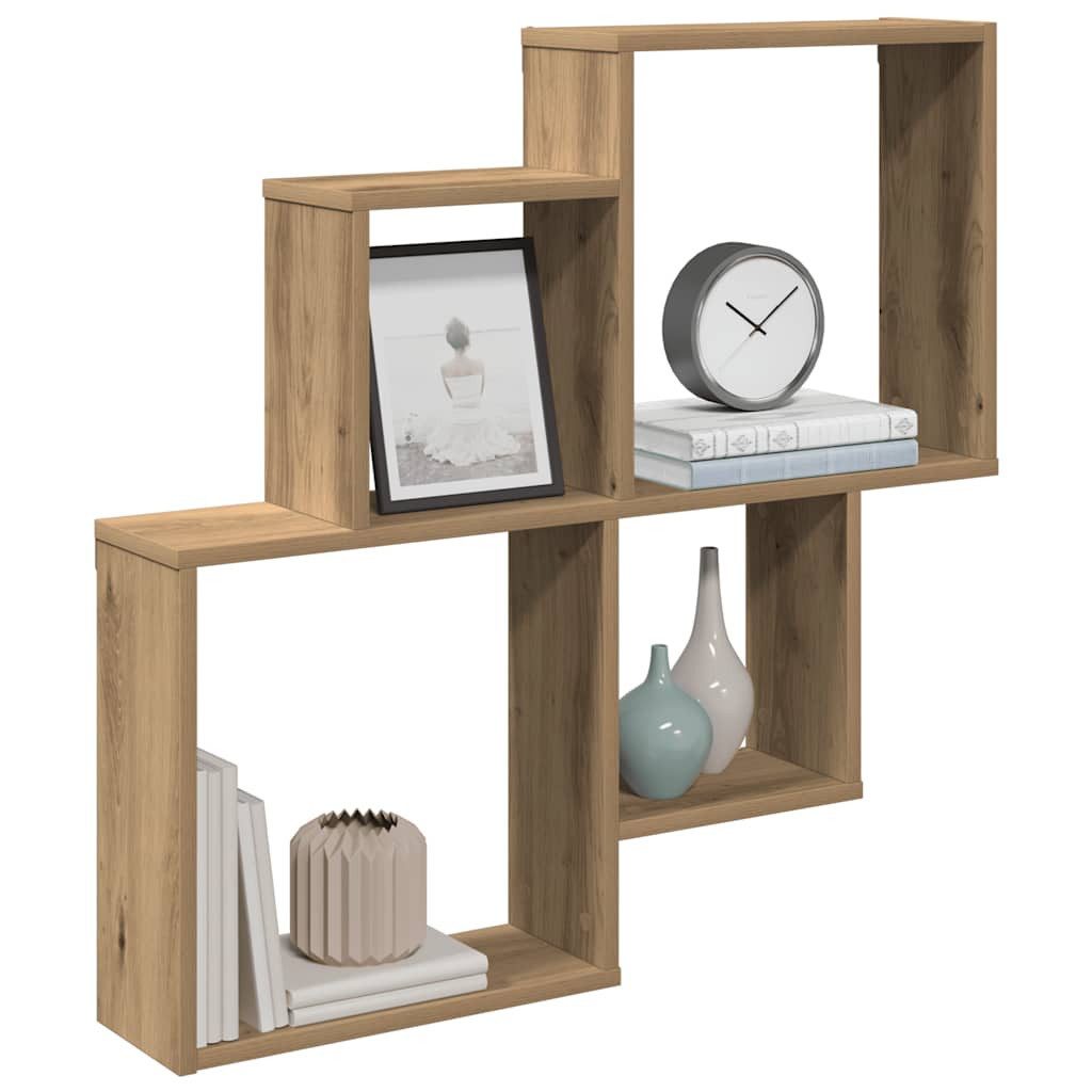 vidaXL Regal Wandregal Artisan-Eiche 80x15x78,5 cm Holzwerkstoff, 1-tlg. – Bild 2 von 5