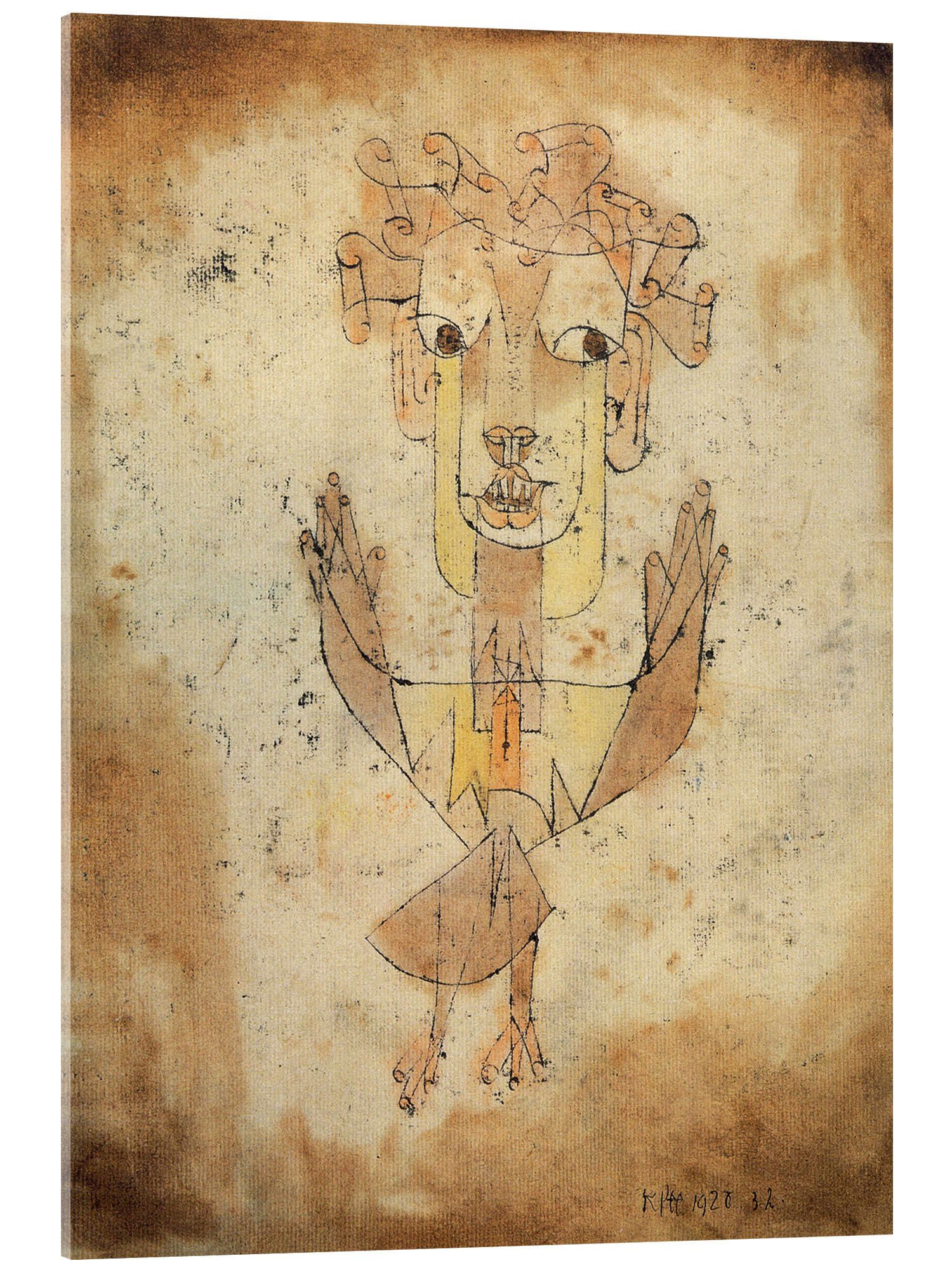 Posterlounge Wandbild Angelus Novus, 1920, Paul Klee, erhältlich als Poster, Leinwandbild, Wandsticker oder Acrylglasbild
