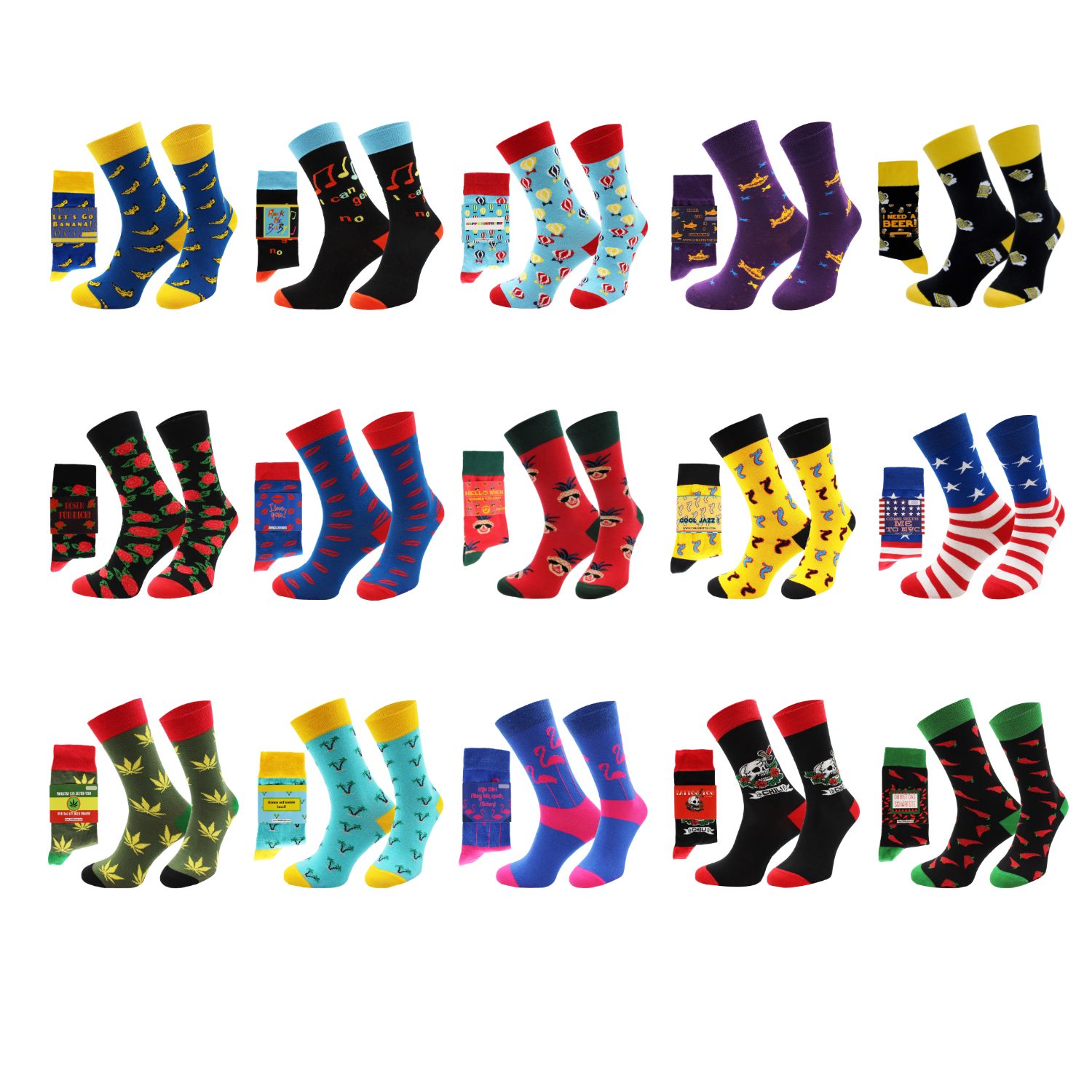 Chili Lifestyle Freizeitsocken CHERRY Lustige Socken mit Spruch Banderole als Geschenksocken (Paar, 1-Paar, Mit Spruchbanderole) Weichbund ohne Gummidruck – Bild 4 von 4