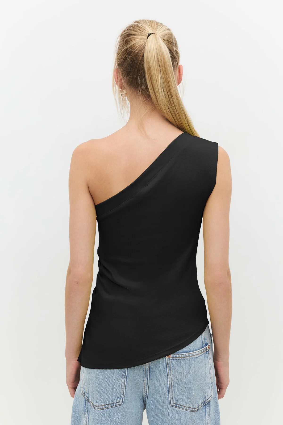 No Matter What Blusentop Ärmellose Bluse mit einer Schulter – Bild 4 von 4
