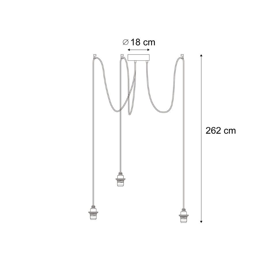 Qazqa Außen-Deckenleuchte Cava, ohne Leuchtmittel, Extra-Warmweiß, QAZQA Außen Hän­ge­leuchte, e27, Schwarz, Stahl, Modern