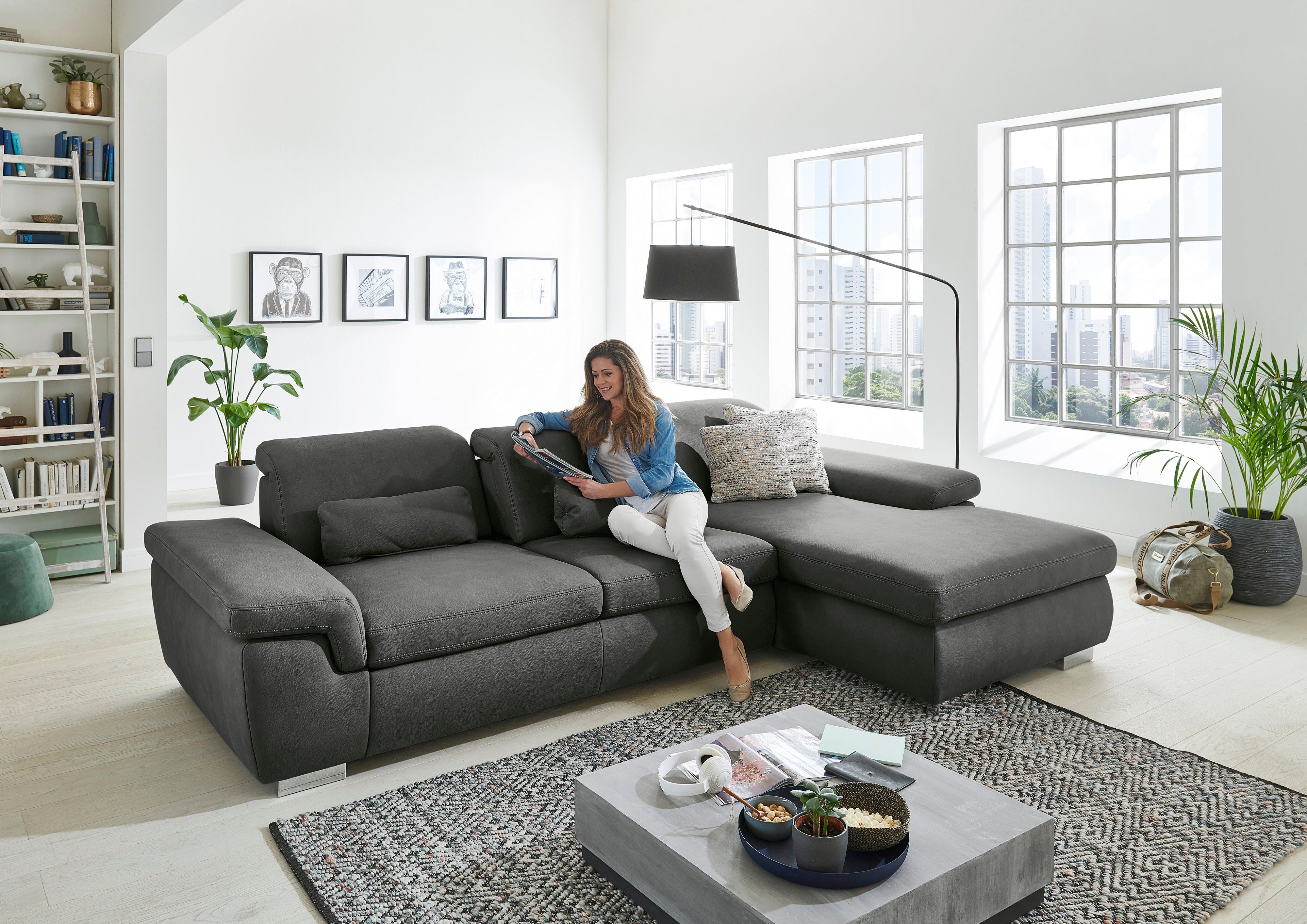 Die PlanBar Ecksofa MP-IN17041 L-Form, Breite 325 cm, Sitztiefenverstellung, optional Kopfteilverstellung & Schlaffunktion