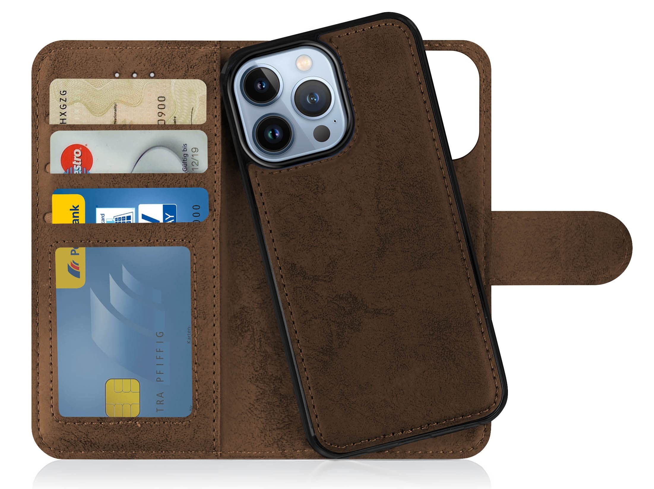 MyGadget Handyhülle Flip Case Magnetische Klapphülle Kunstleder Für Apple iPhone 14 Pro