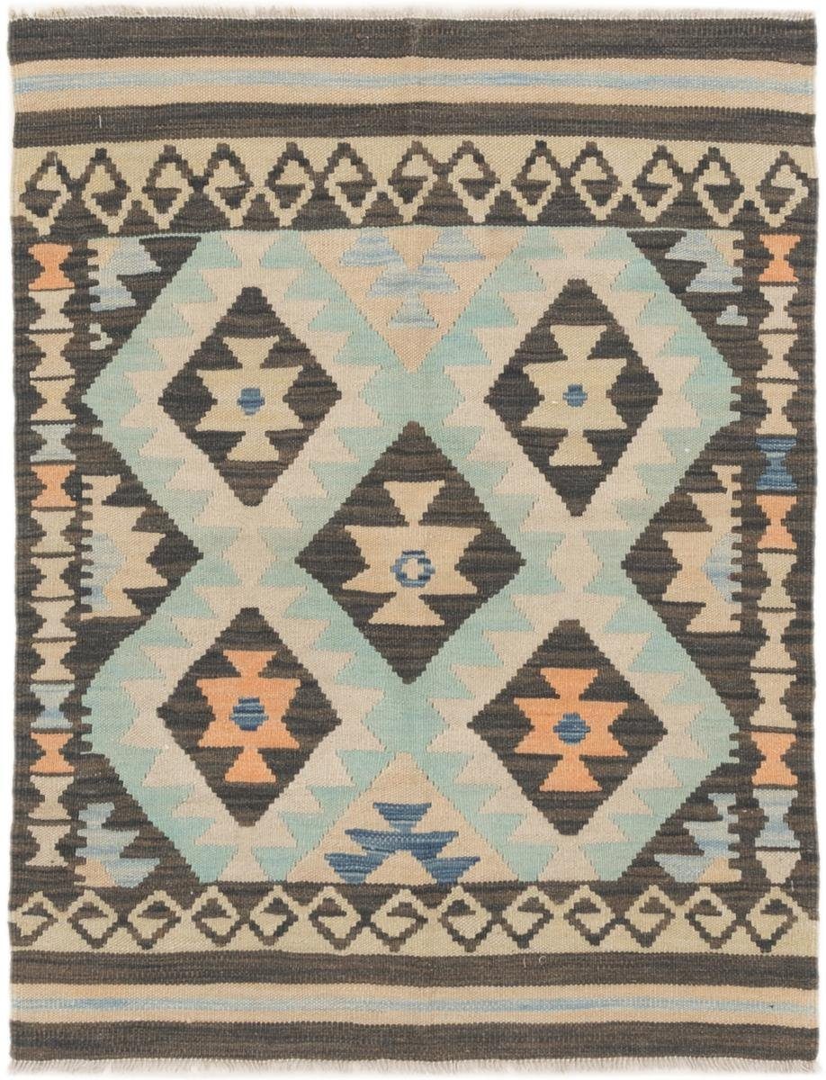 Orientteppich Kelim Afghan 88x104 Handgewebter Orientteppich, Nain Trading, rechteckig, Höhe: 3 mm