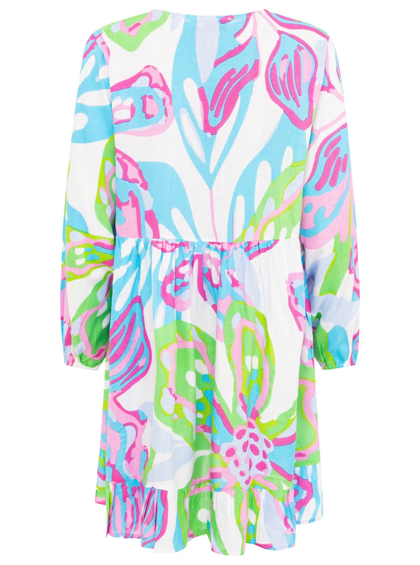 Zwillingsherz Sommerkleid Zwillingsherz Kleid Blumen Kunst Kordel mit Tasse günstig online kaufen