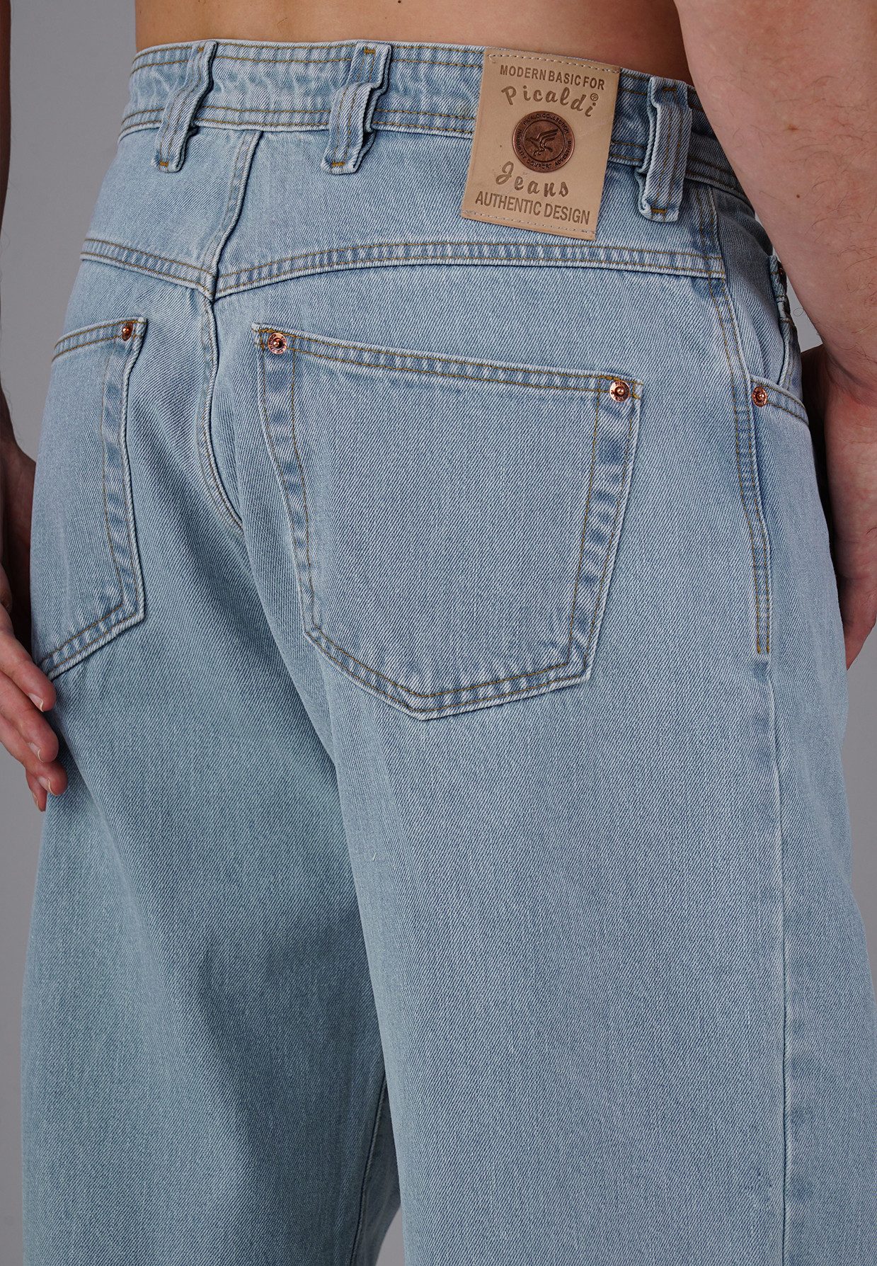 PICALDI Jeans Relax-fit-Jeans Baggy Zicco 474 Salvador - Light Blue Denim mit Straight Leg (1-tlg) Baggy Jeans