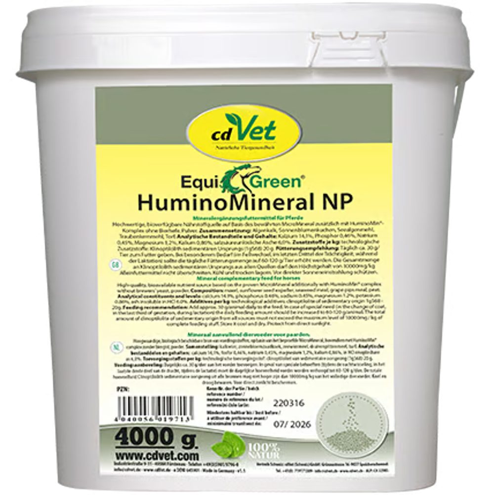 cdVet EquiGreen HuminoMineral NP, Ergänzungsfutter für: Pferde, Schleimhautschutz, Toxinbindung, Zellschutz