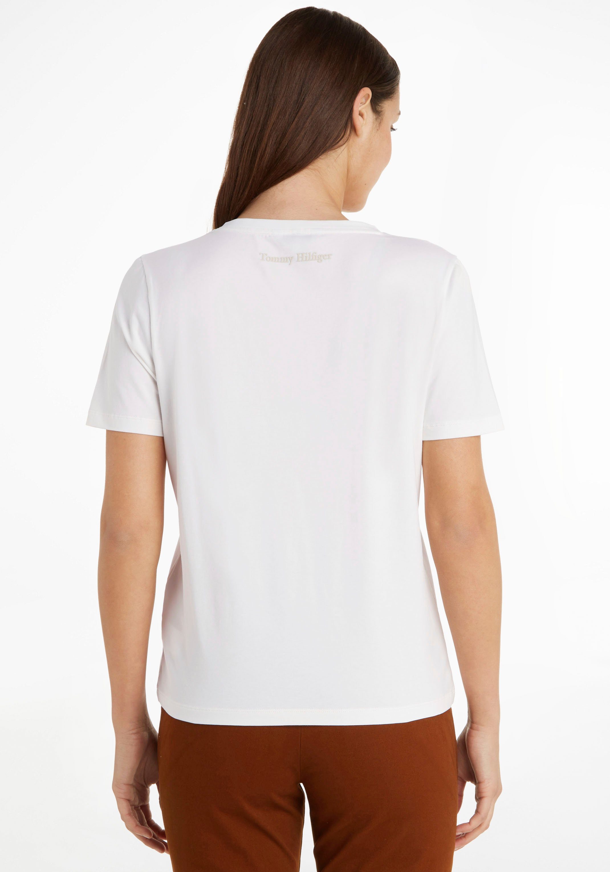 Tommy Hilfiger mit ecru Markenlabel T-Shirt