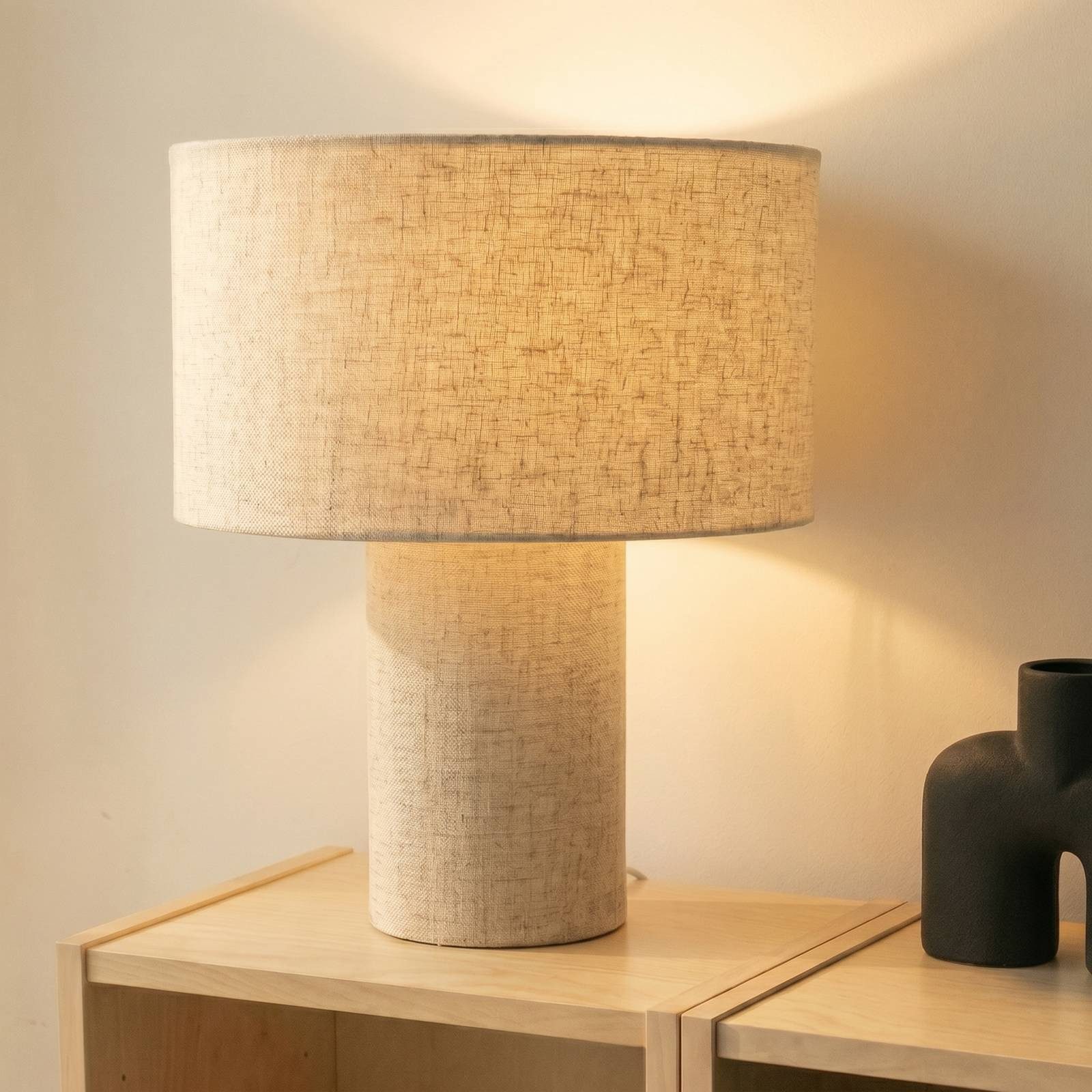 Lindby Tischleuchte Elfie, Creme IP20, 1 x 15 W LED
